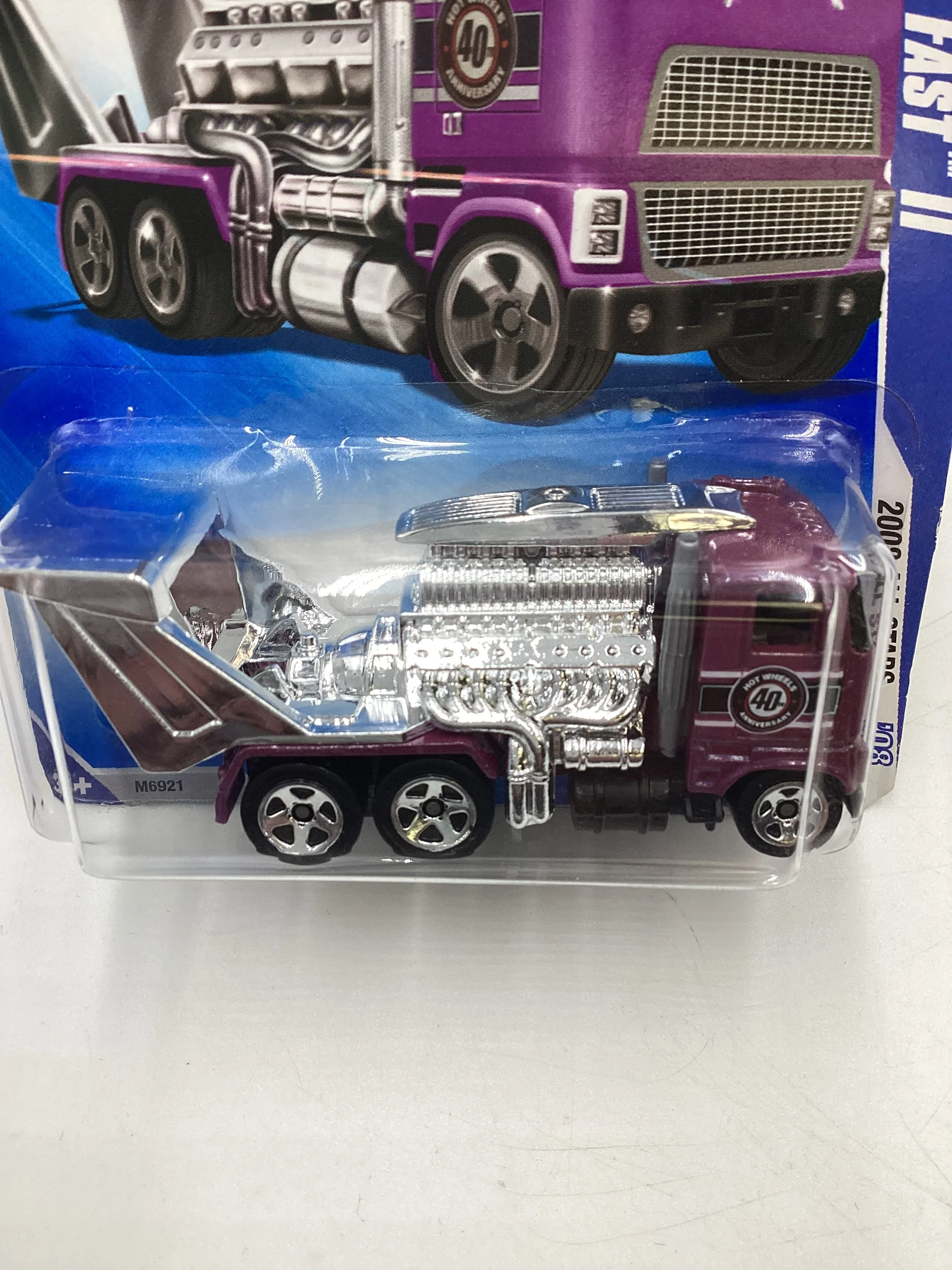 2008 Hot Wheels All Stars #55 Semi Fast II Purple AA1 - Image 3