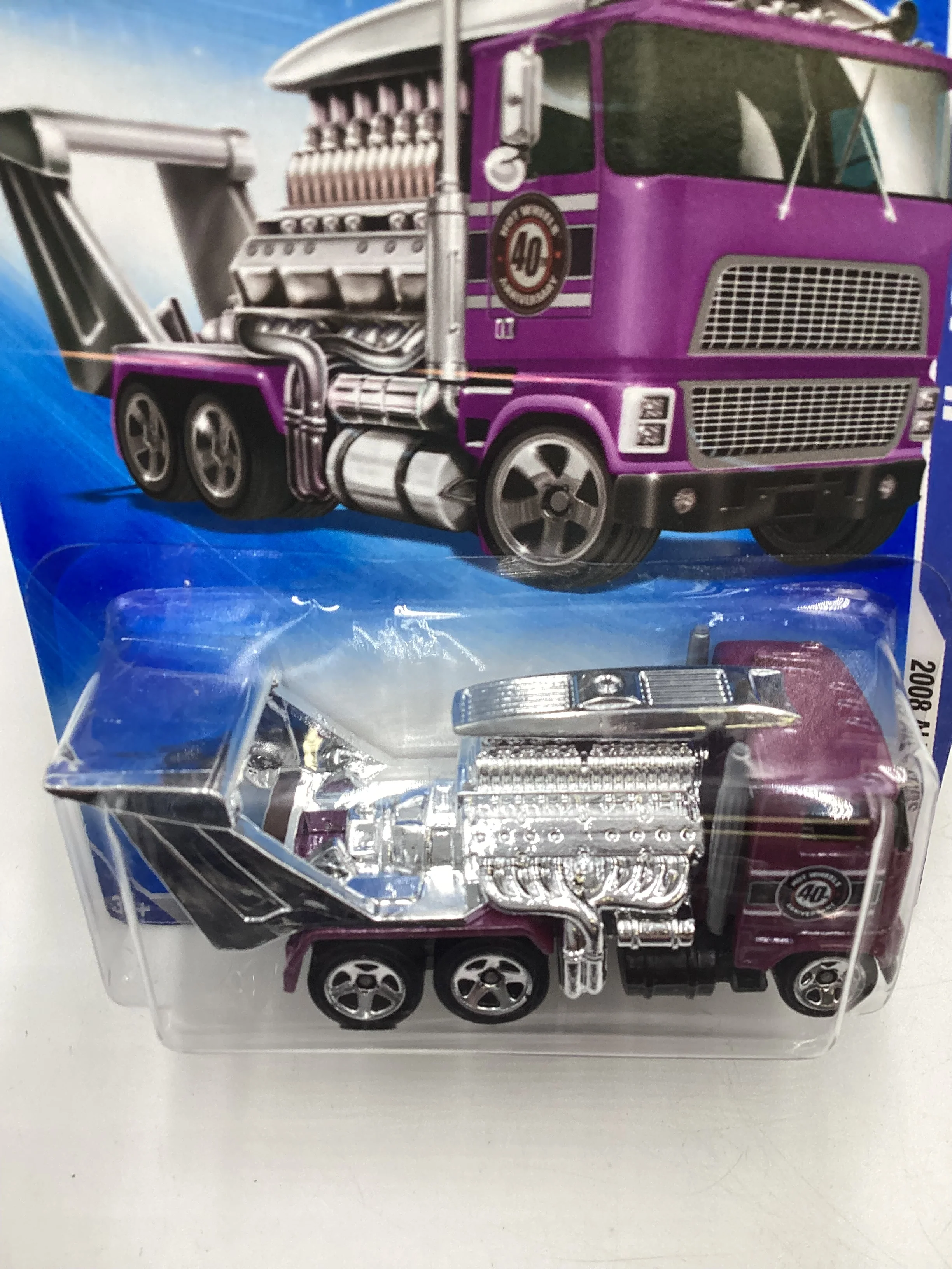 2008 Hot Wheels All Stars #55 Semi Fast II Purple AA1 - Image 6