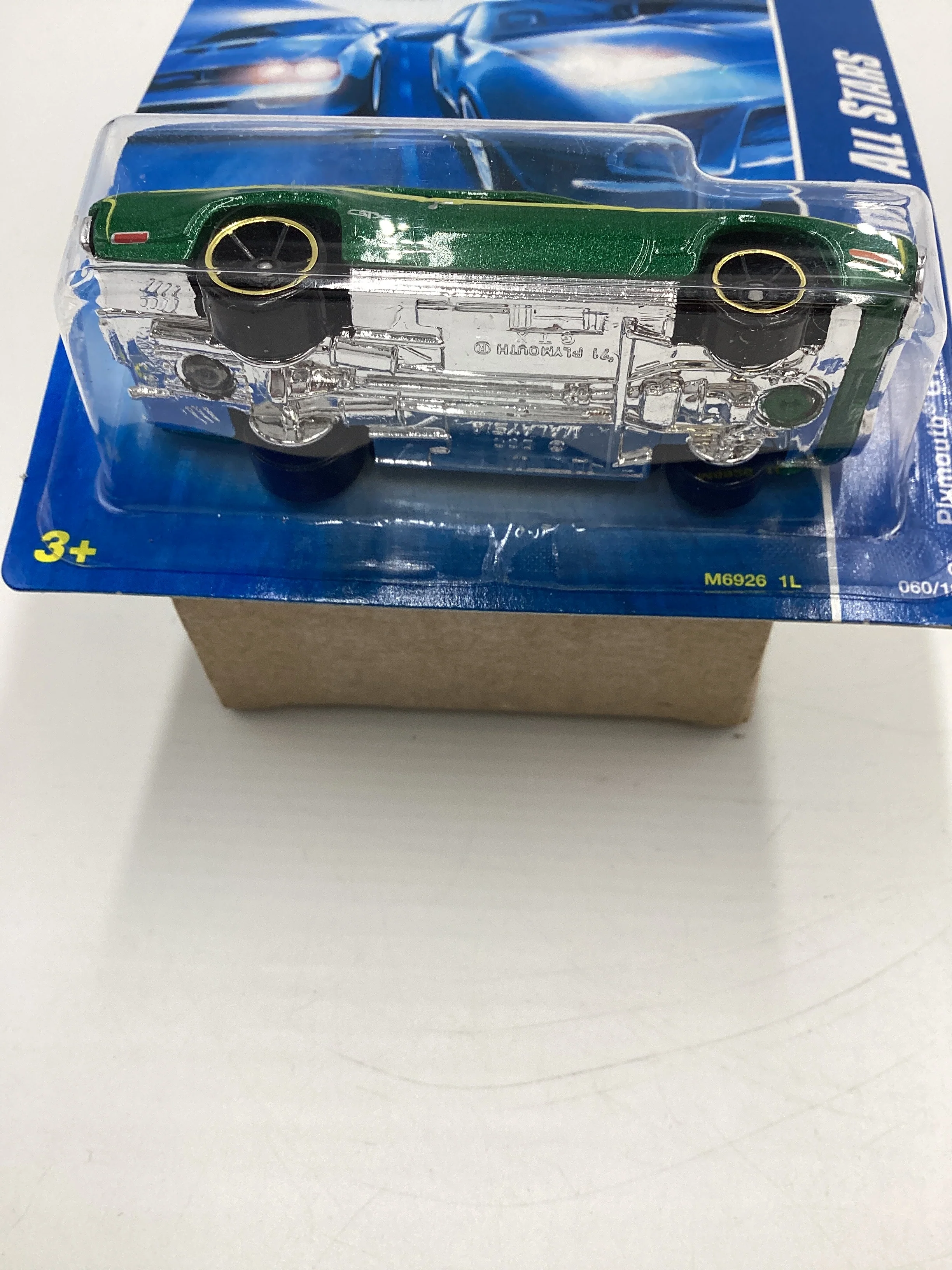 2008 Hot Wheels All Stars #60 Plymouth GTX Green - Image 7