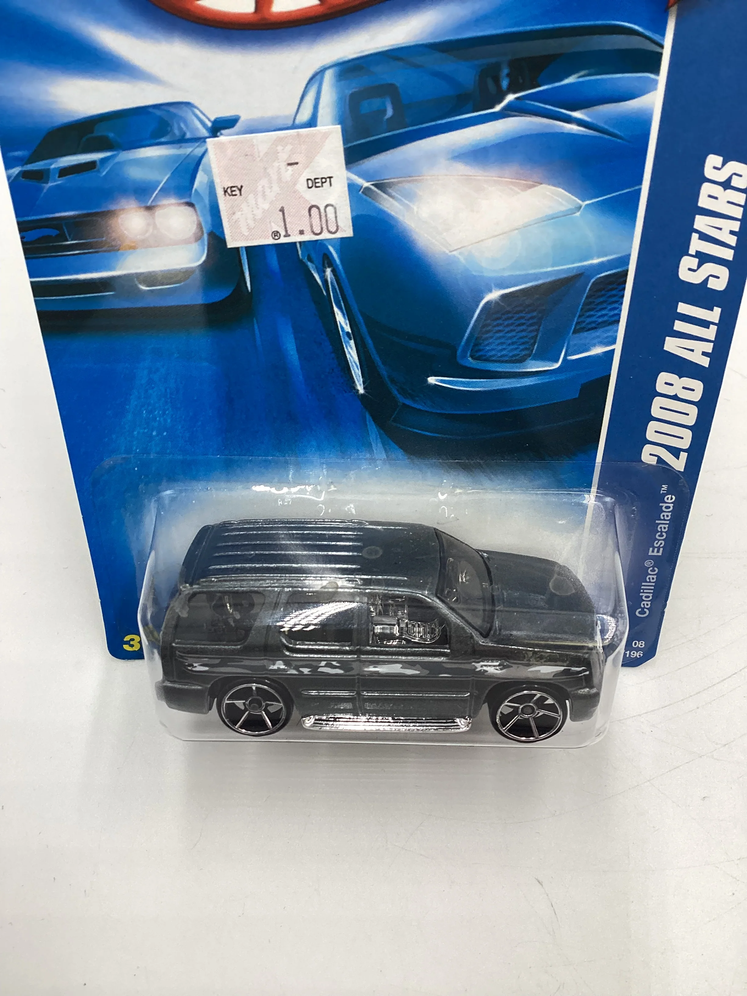 2008 Hot Wheels All Stars #65 Cadillac Escalade Gray (Black Base) 57D - Image 6
