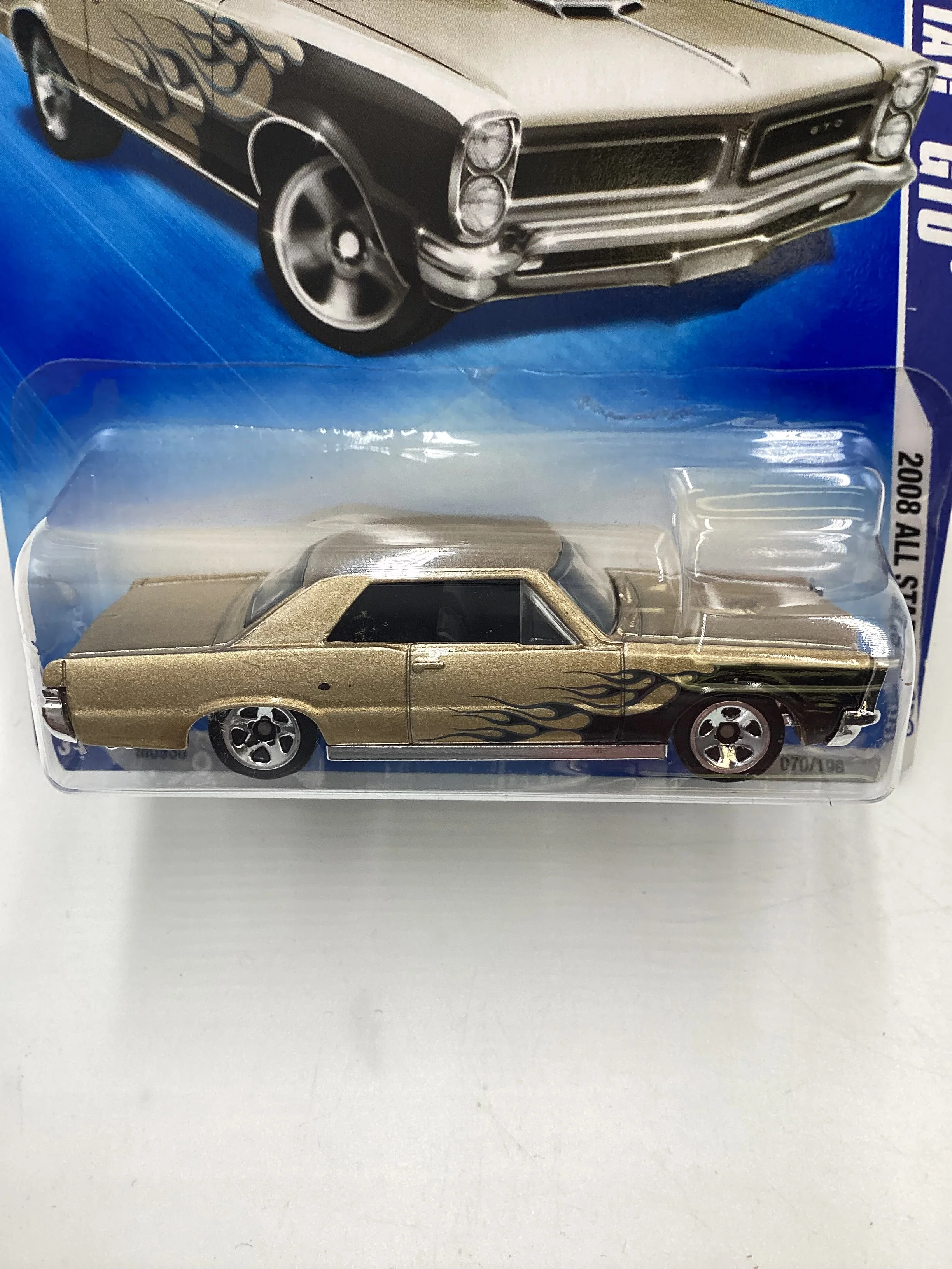 2008 Hot Wheels All Stars #70 1965 Pontiac GTO Gold Kmart Exclusive 35B - Image 3