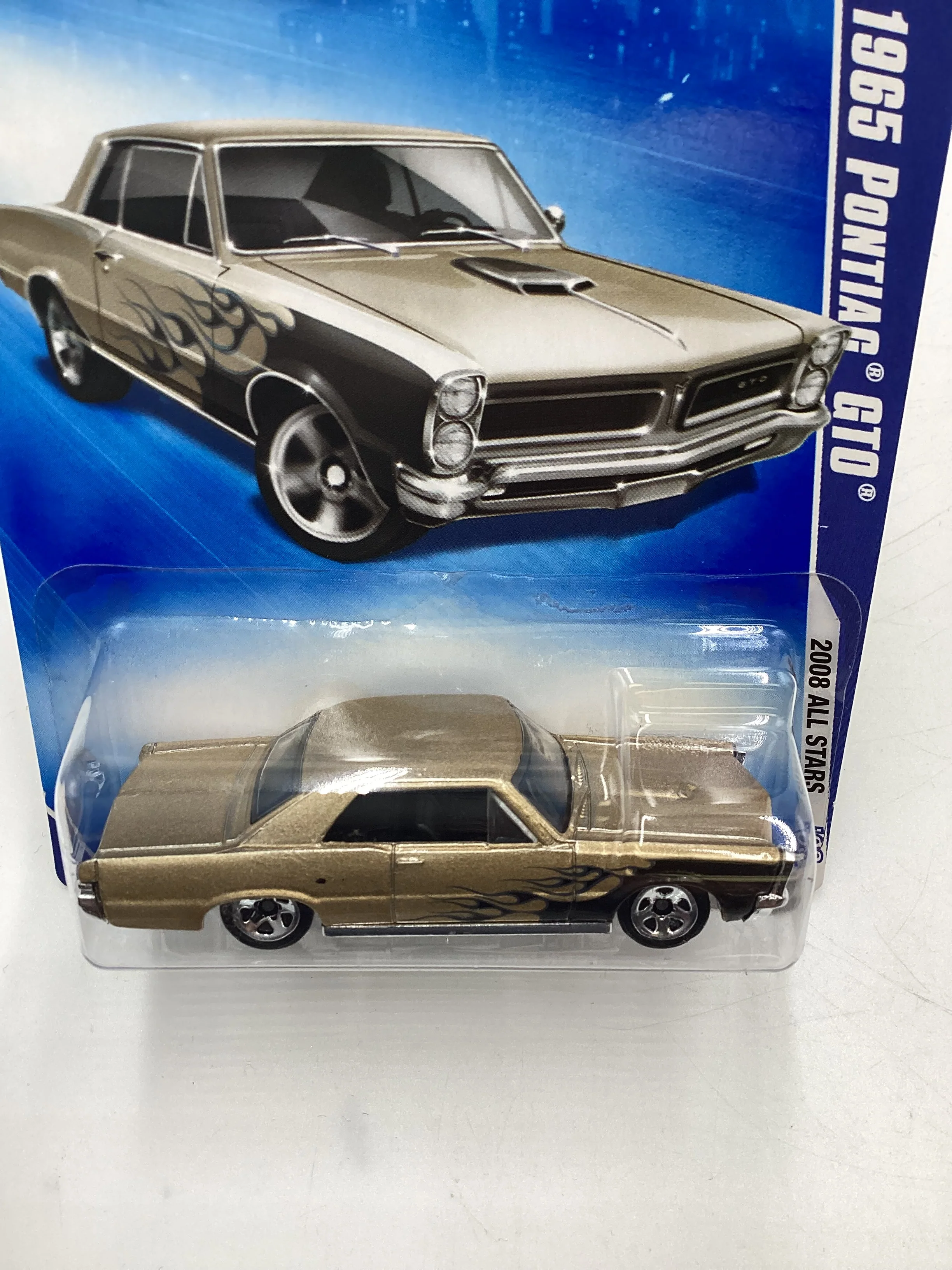 2008 Hot Wheels All Stars #70 1965 Pontiac GTO Gold Kmart Exclusive 35B - Image 6