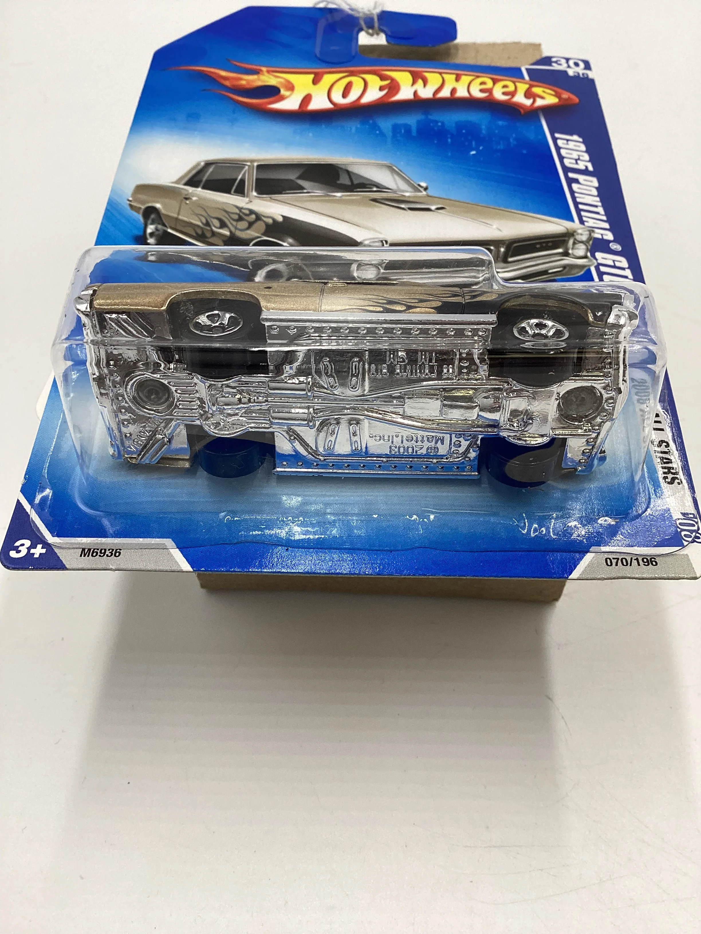 2008 Hot Wheels All Stars #70 1965 Pontiac GTO Gold Kmart Exclusive 35B - Image 8