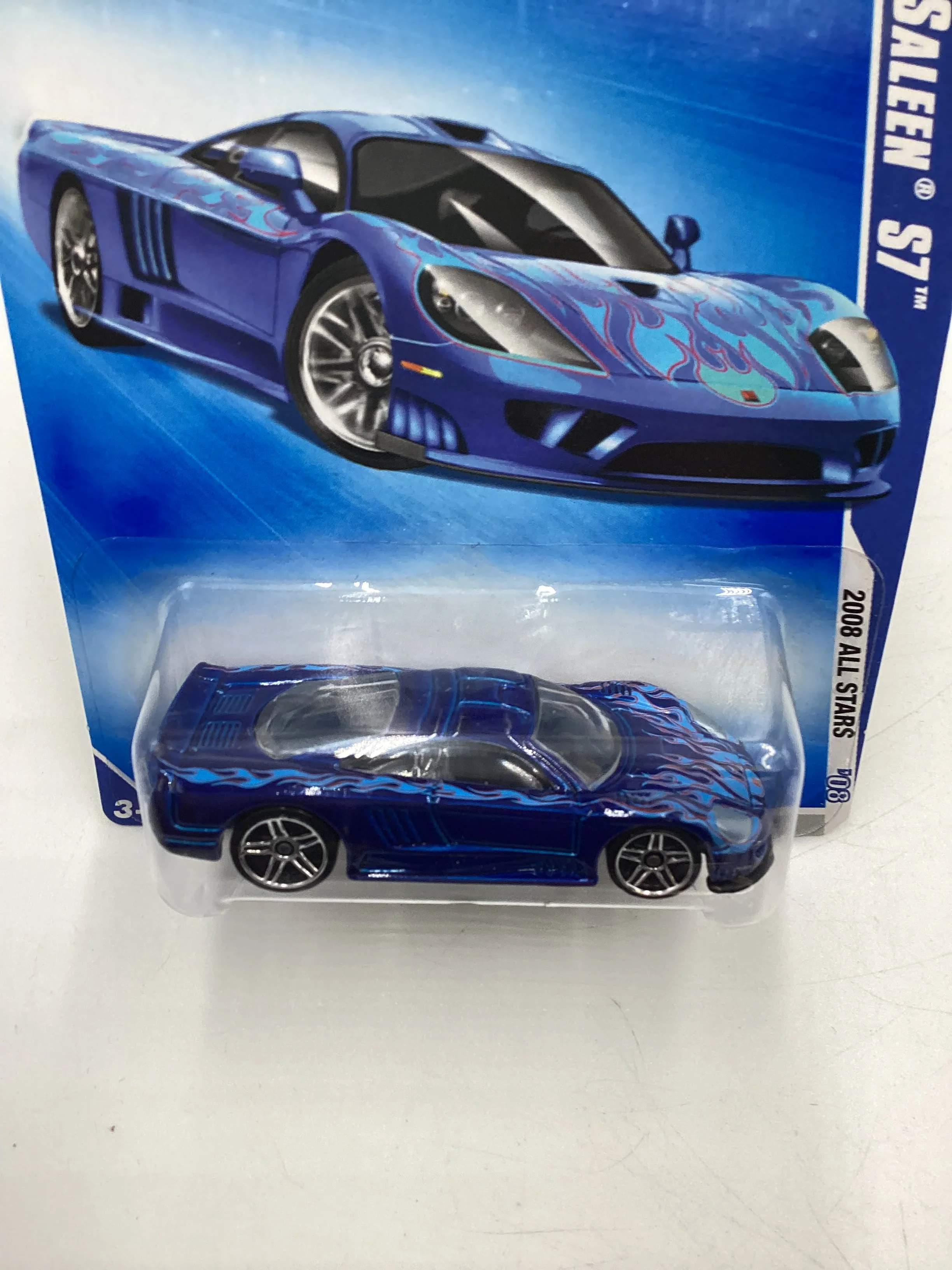 2008 Hot Wheels All Stars #72 Saleen S7 Blue 28D - Image 6