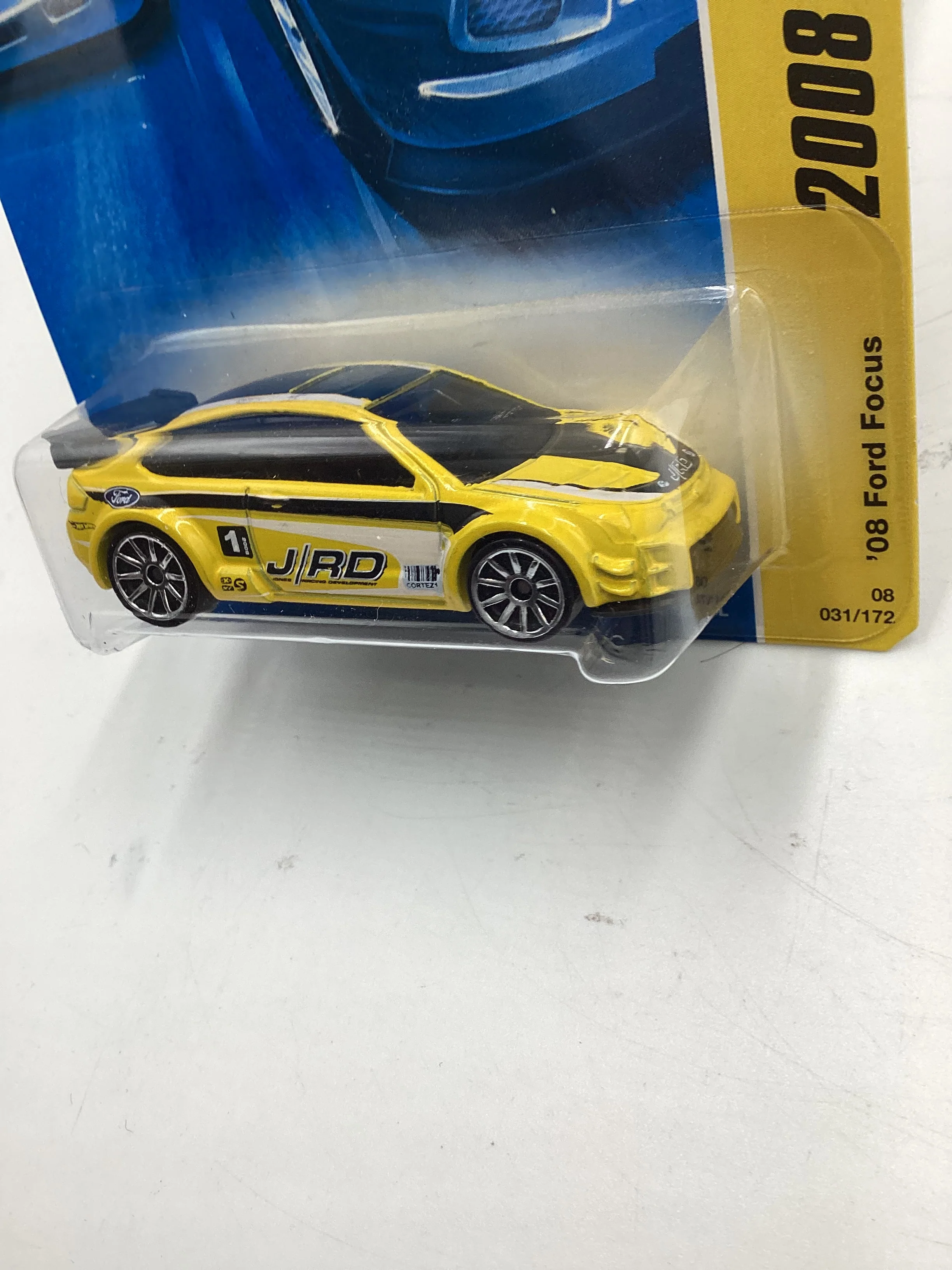 2008 Hot Wheels First Editions #31 08 Ford Focus Yellow 31B - Image 4