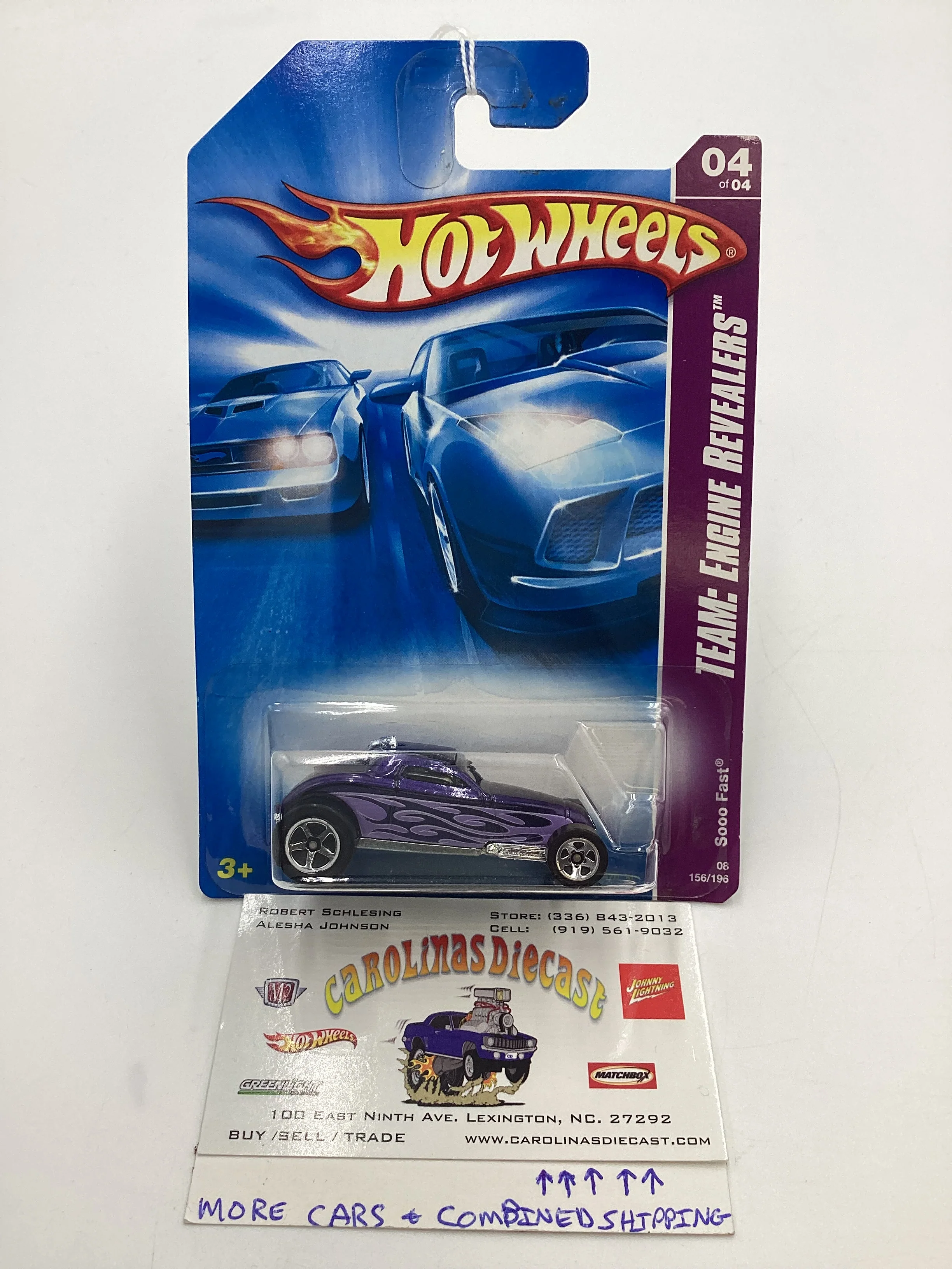 2008 Hot Wheels HW Team: Engine Revealers #156 Soooo Fast Purple AA4