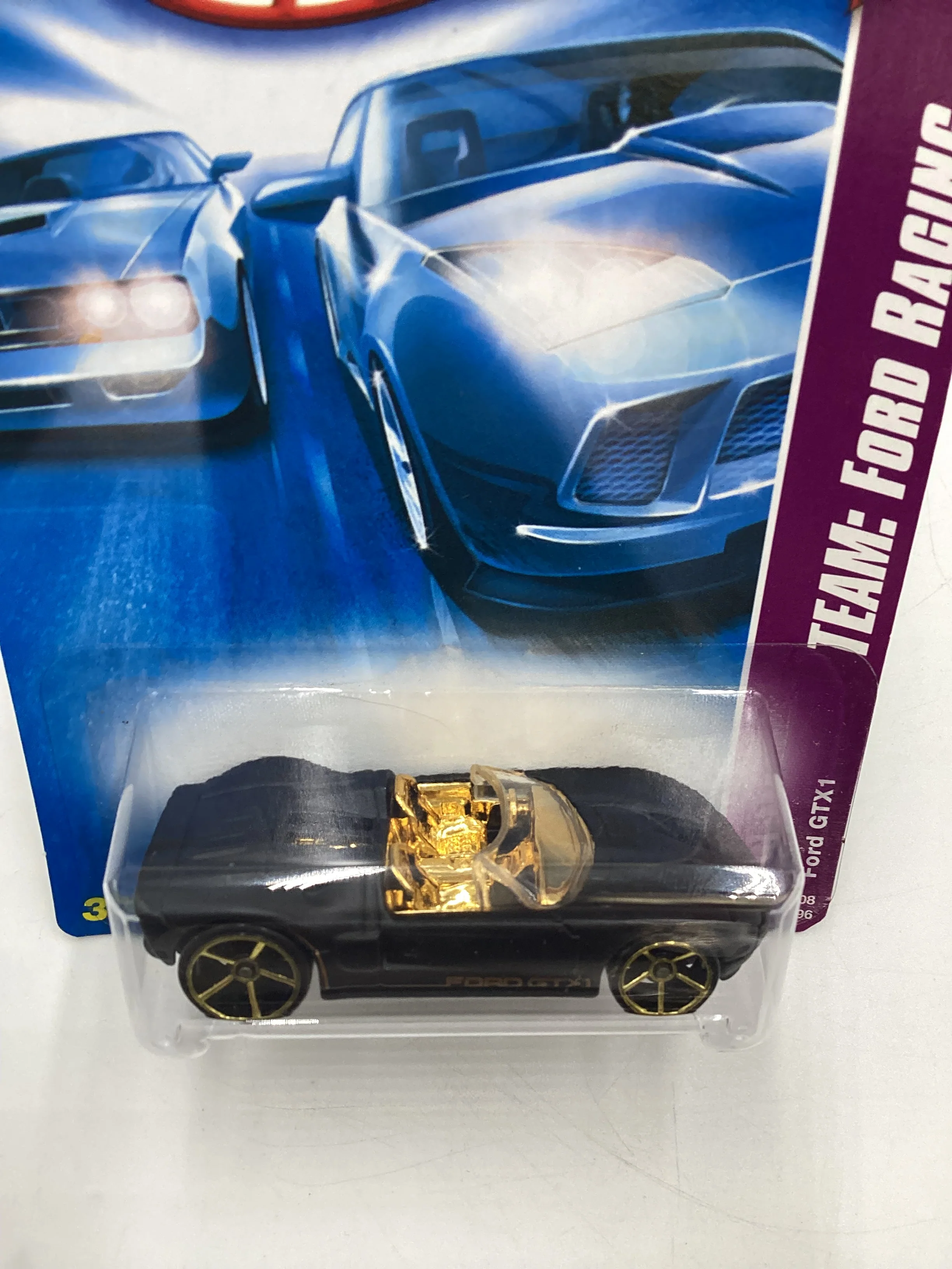 2008 Hot Wheels HW Team: Ford Racing #141 Ford GTX1 Matte Black 22i - Image 6