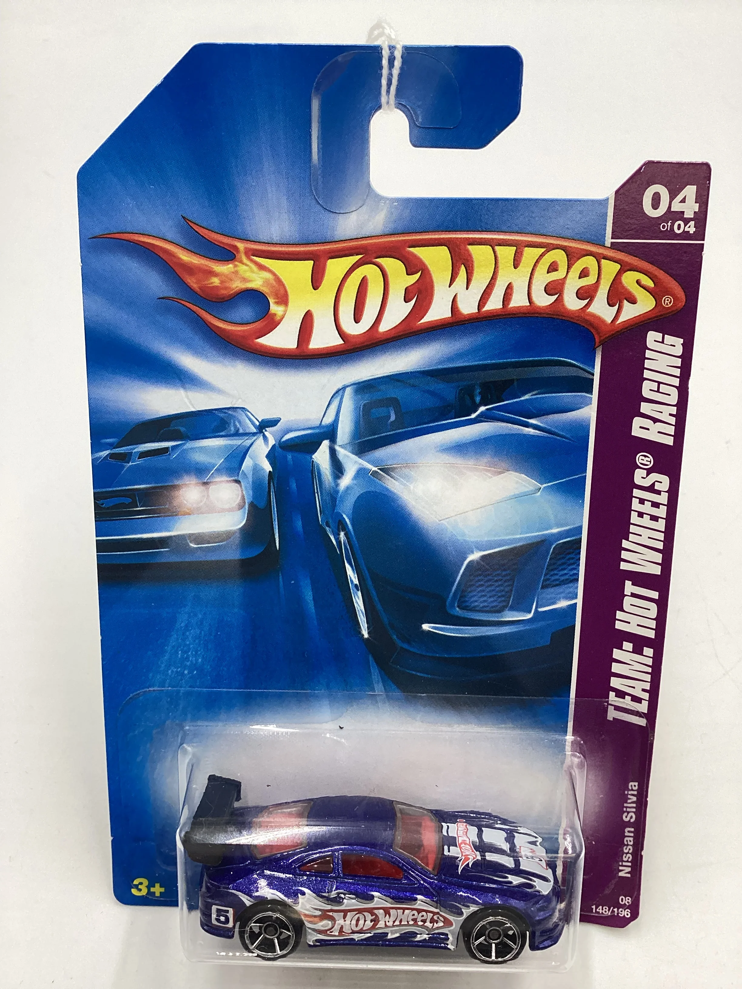 2008 Hot Wheels HW Team: Hot Wheels Racing #148 Nissan Silvia Blue OH5 Wheels 80A - Image 2