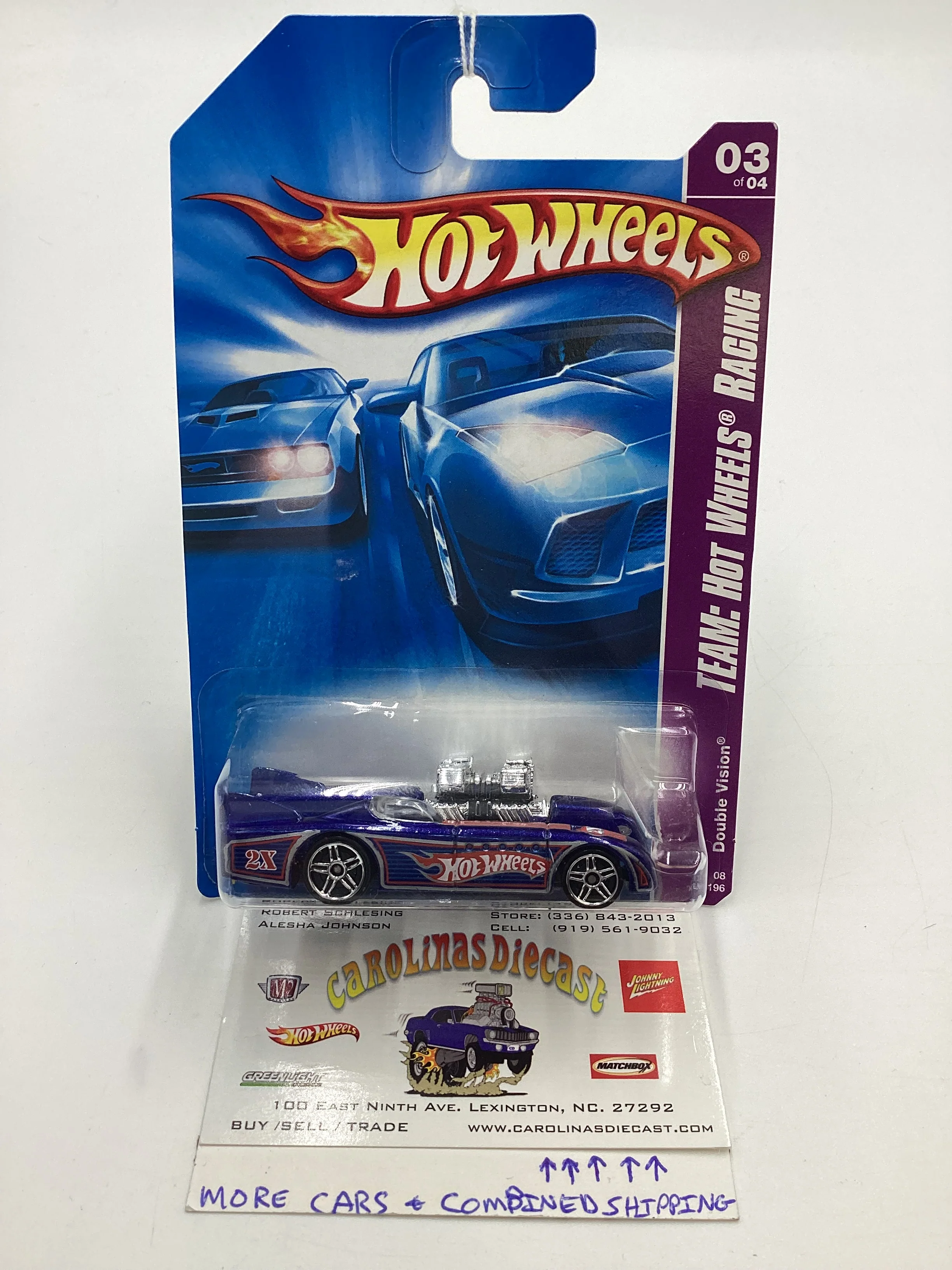 2008 Hot Wheels HW Team: Hot Wheels Racing #147 Double Vision Blue BB6