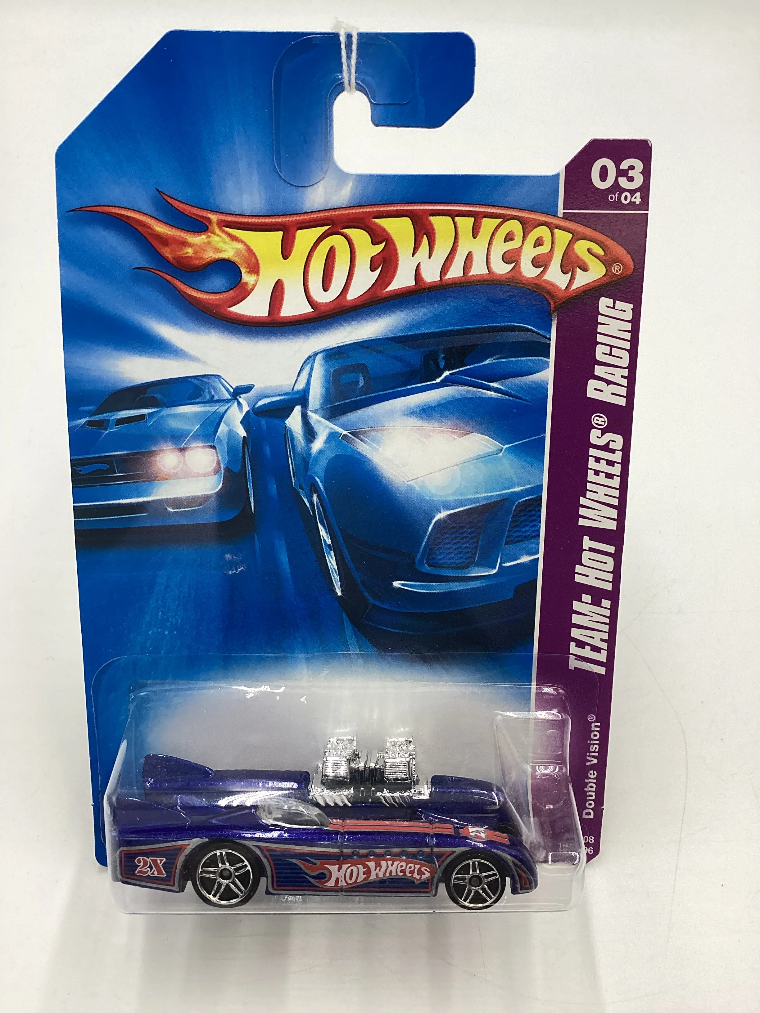 2008 Hot Wheels HW Team: Hot Wheels Racing #147 Double Vision Blue BB6 - Image 2
