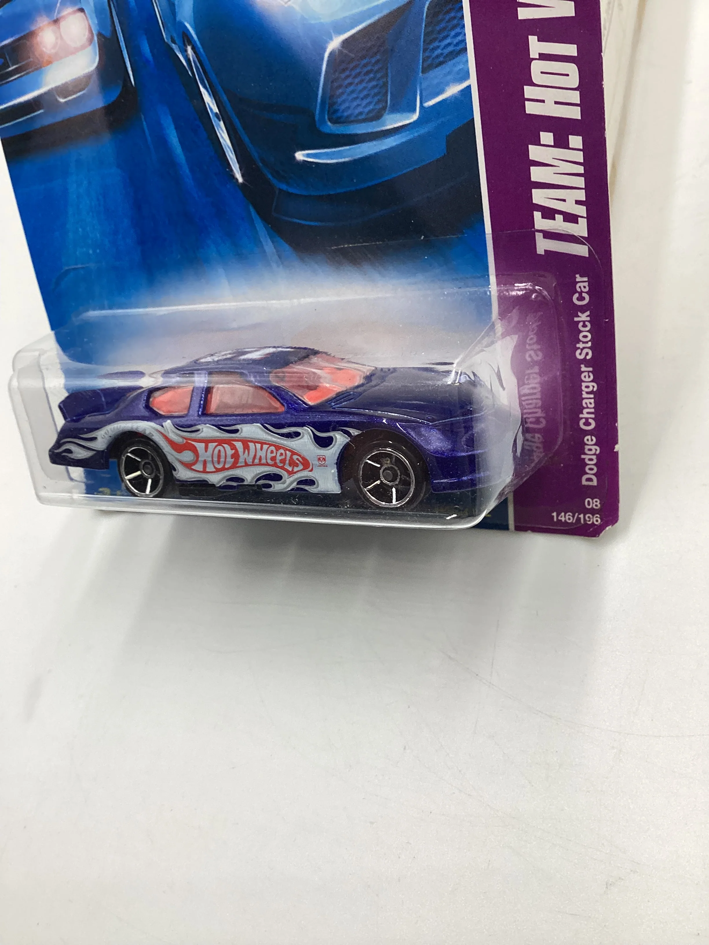 2008 Hot Wheels HW Team: Hot Wheels Racing #146 Dodge Charger Stock Car Blue 45D - Image 5