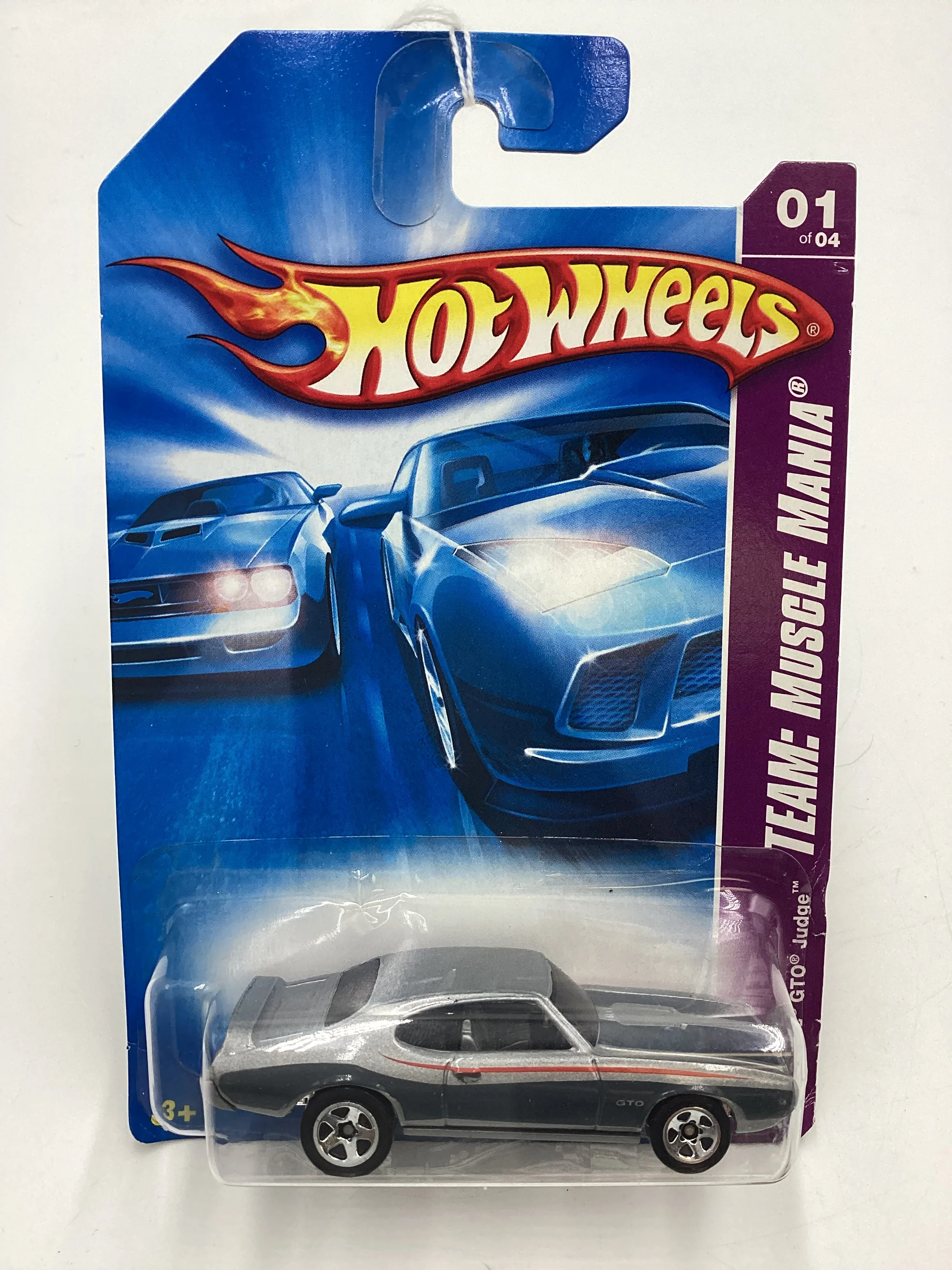 2008 Hot Wheels HW Team: Muscle Mania #133 Pontiac GTO Judge Silver Card Not Perfect 44C - Image 2