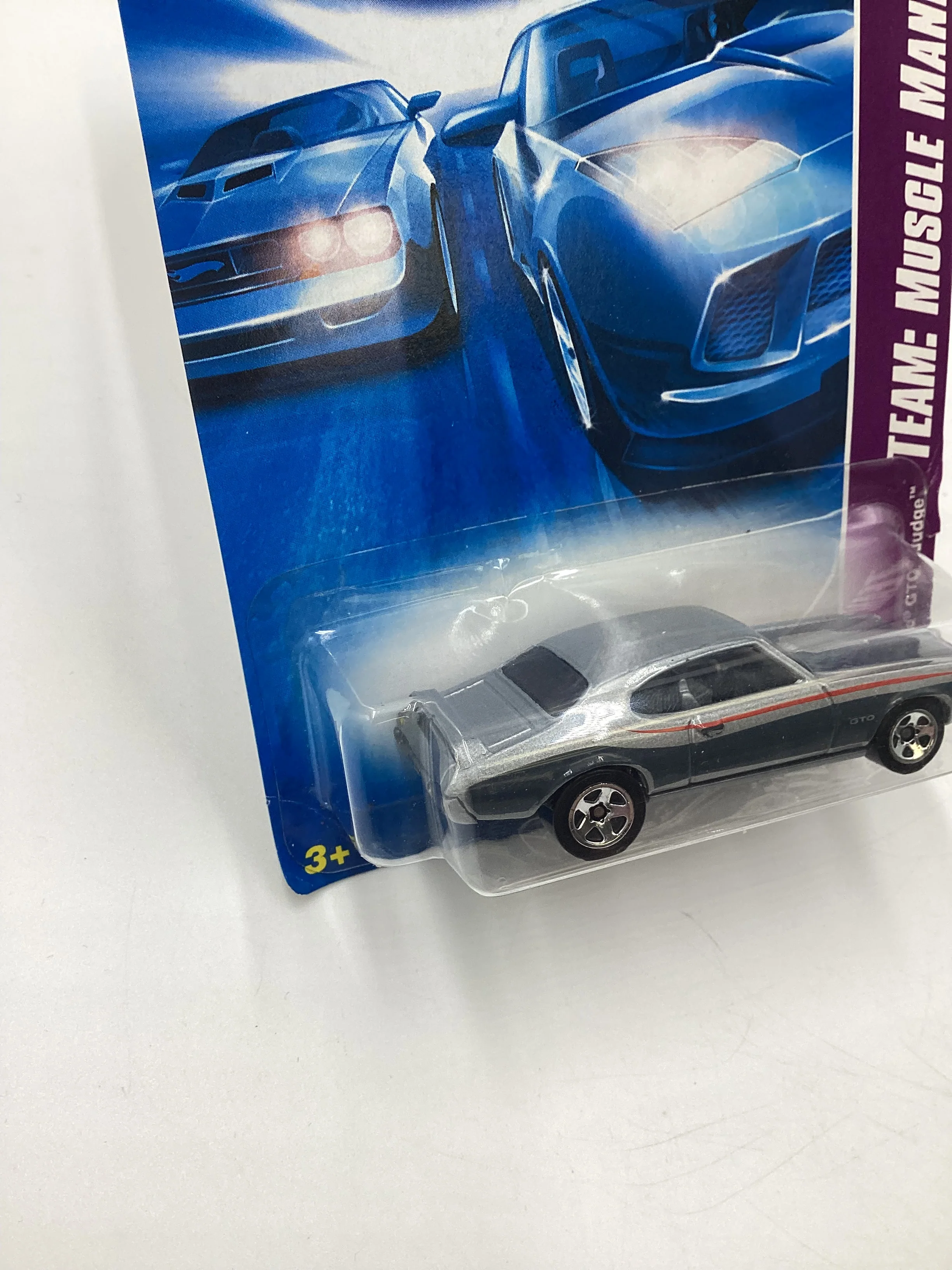 2008 Hot Wheels HW Team: Muscle Mania #133 Pontiac GTO Judge Silver Card Not Perfect 44C - Image 5