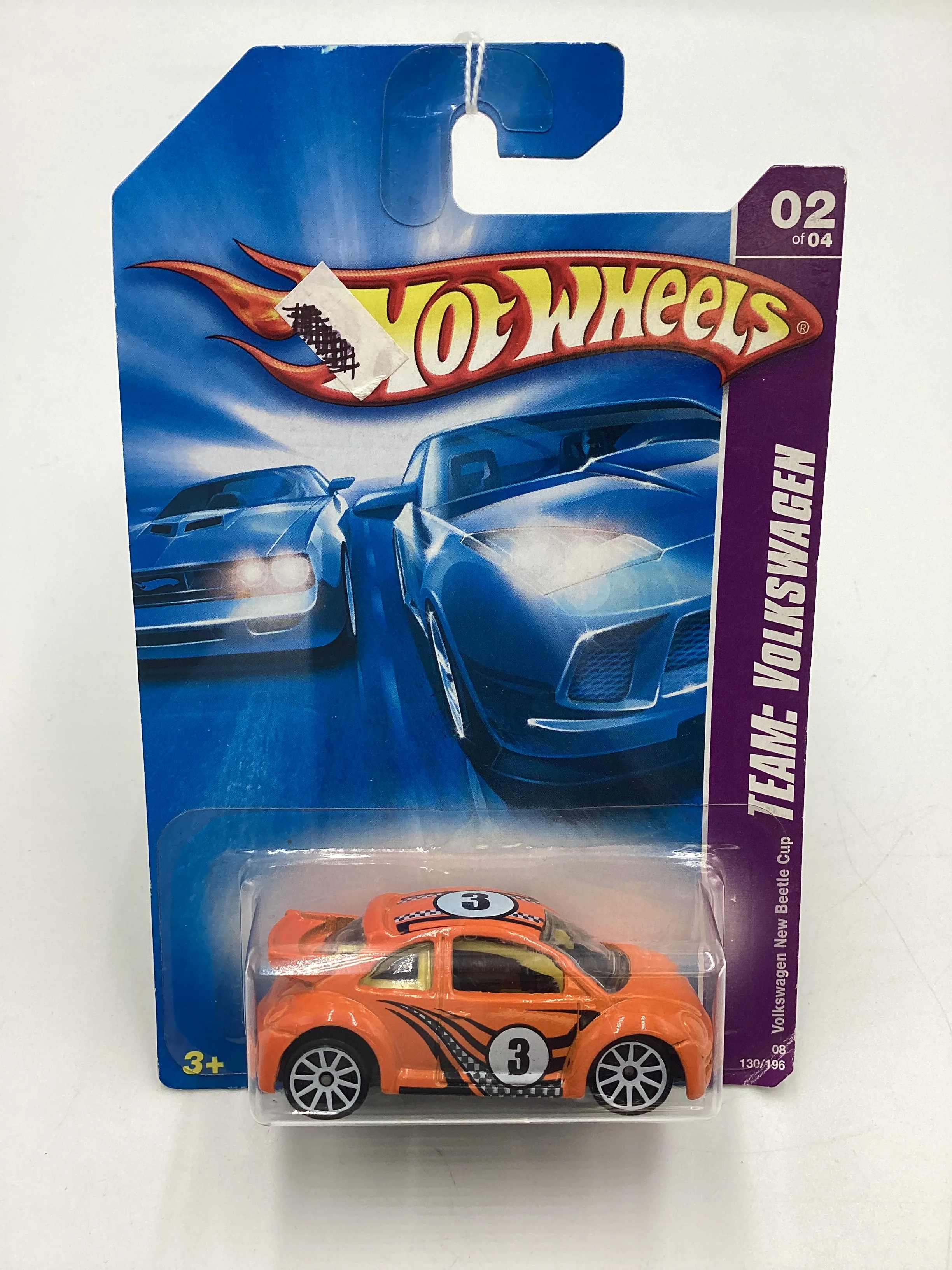 2008 Hot Wheels HW Team: Volkswagen #130 Volkswagen New Beetle Cup Orange 97E - Image 2
