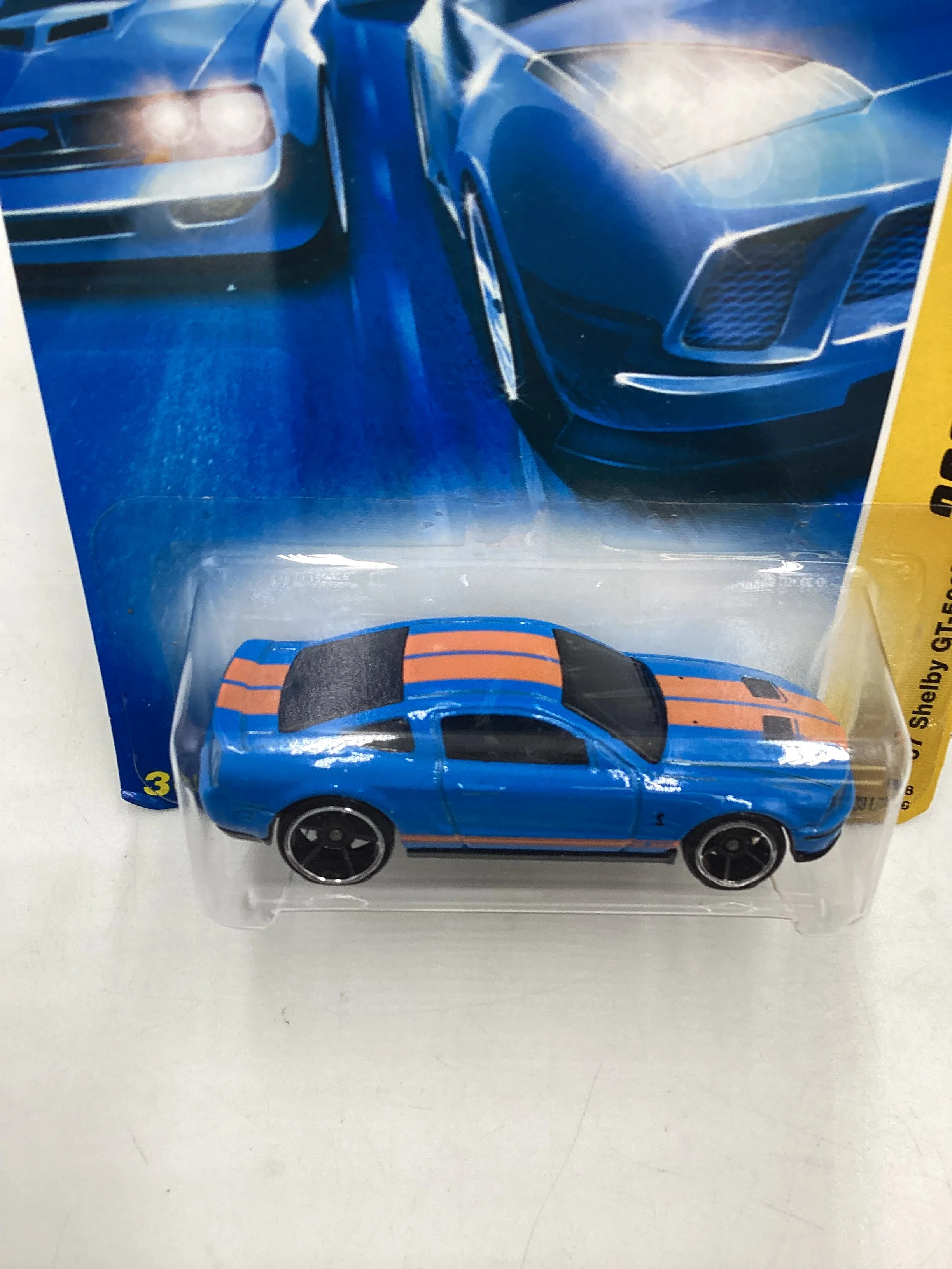 2008 Hot Wheels New Models #001 07 Shelby GT-500 Blue 24G - Image 6
