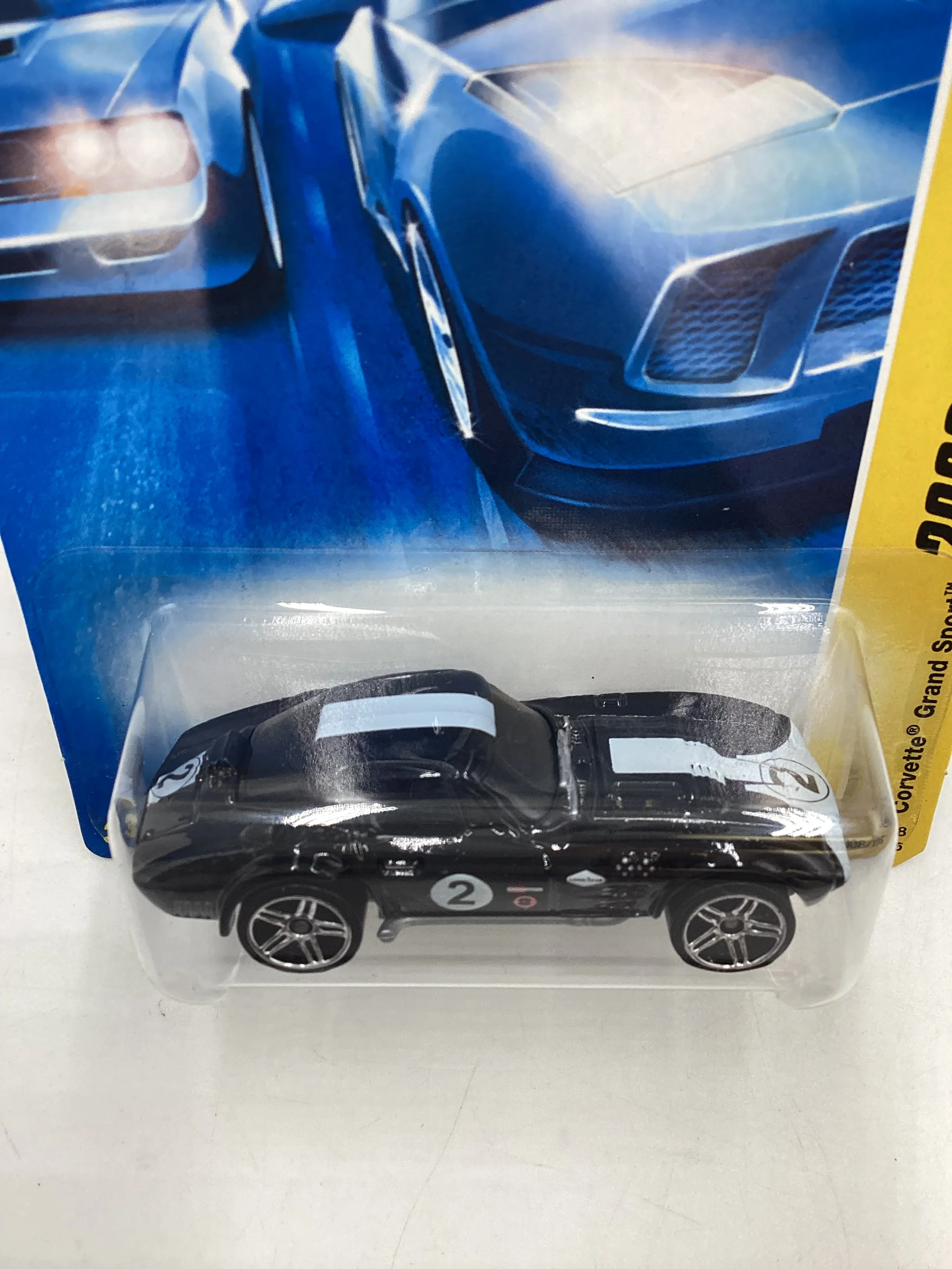 2008 Hot Wheels New Models #008 Corvette Grand Sport Black 1D - Image 6