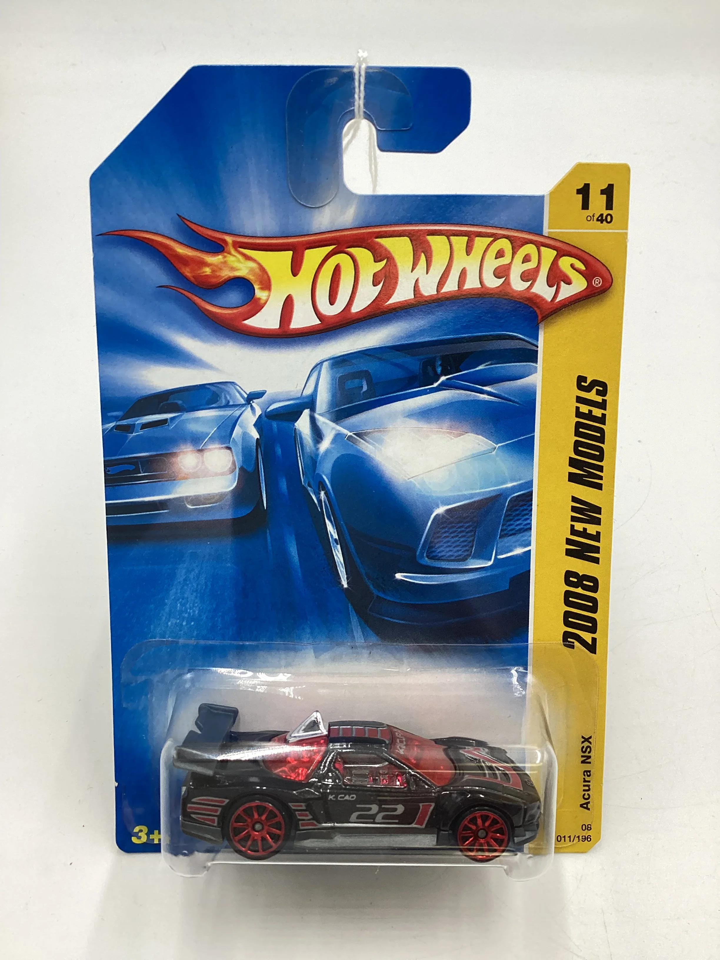 2008 Hot Wheels New Models #11 Acura NSX Black 107C - Image 2