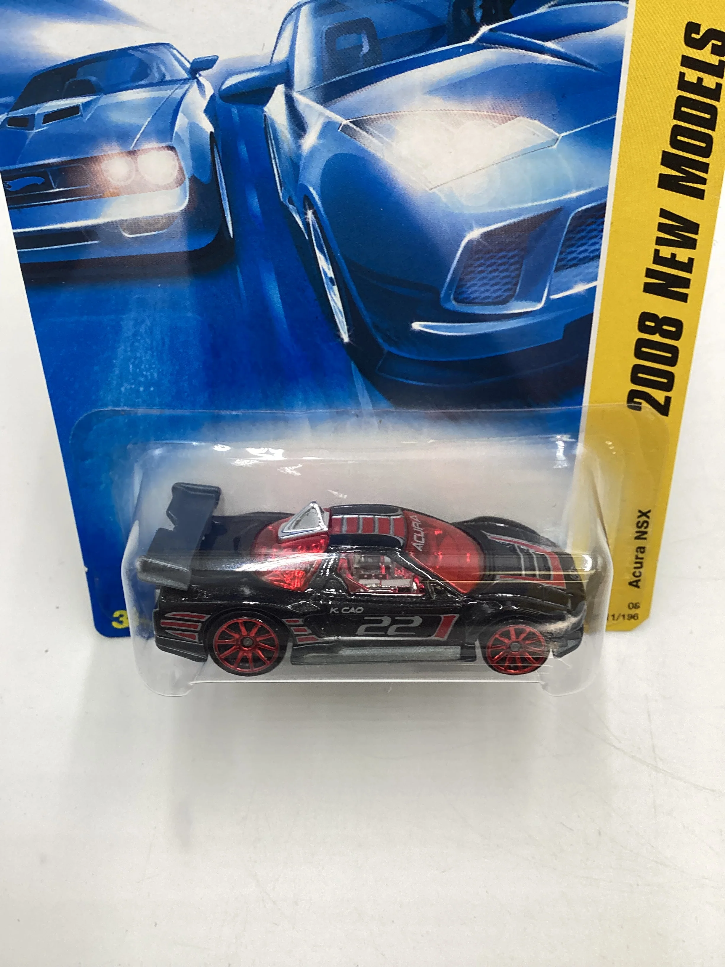 2008 Hot Wheels New Models #11 Acura NSX Black 107C - Image 6