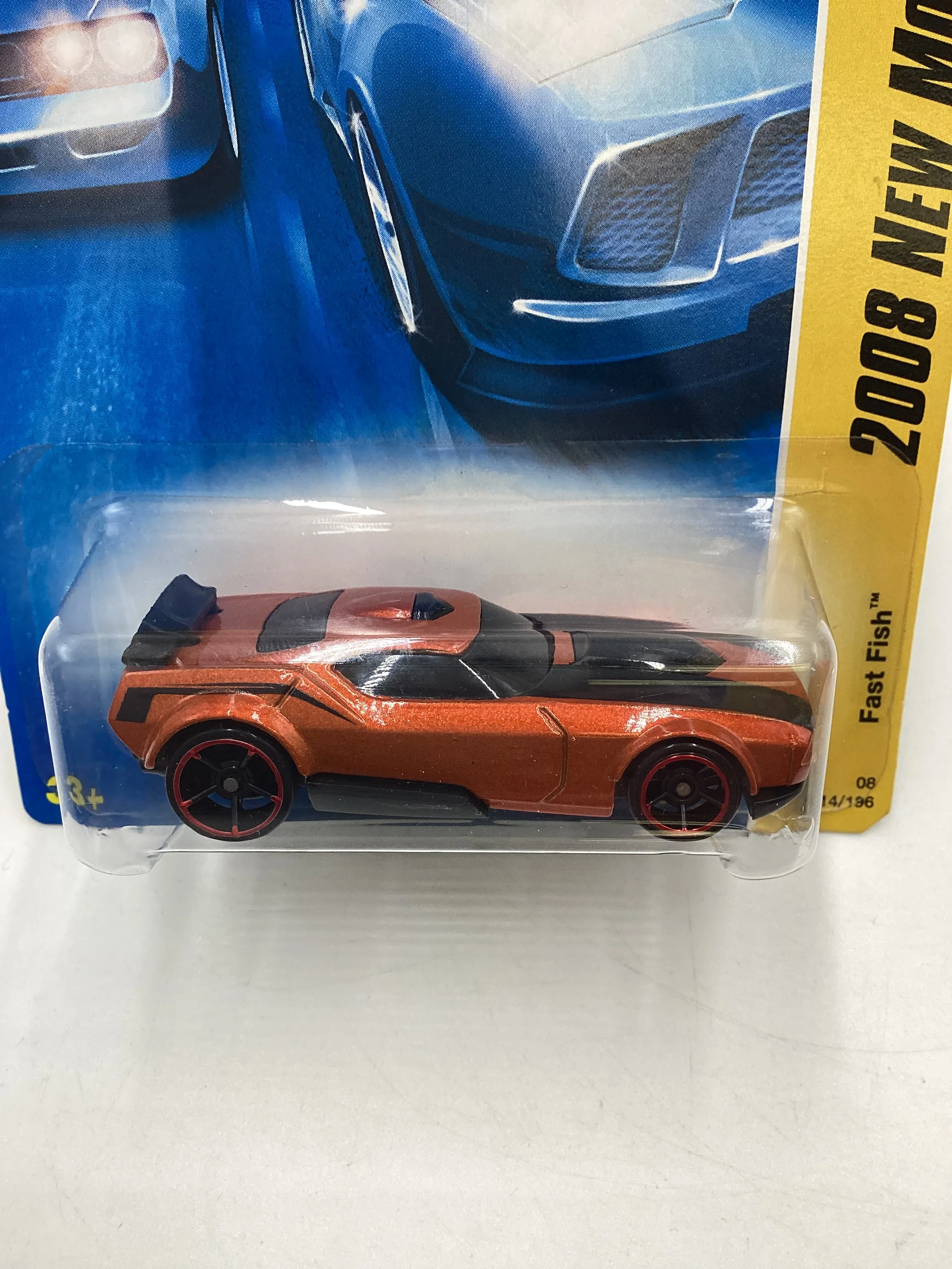 2008 Hot Wheels New Models #14 Fast Fish Orange BB6 - Image 3
