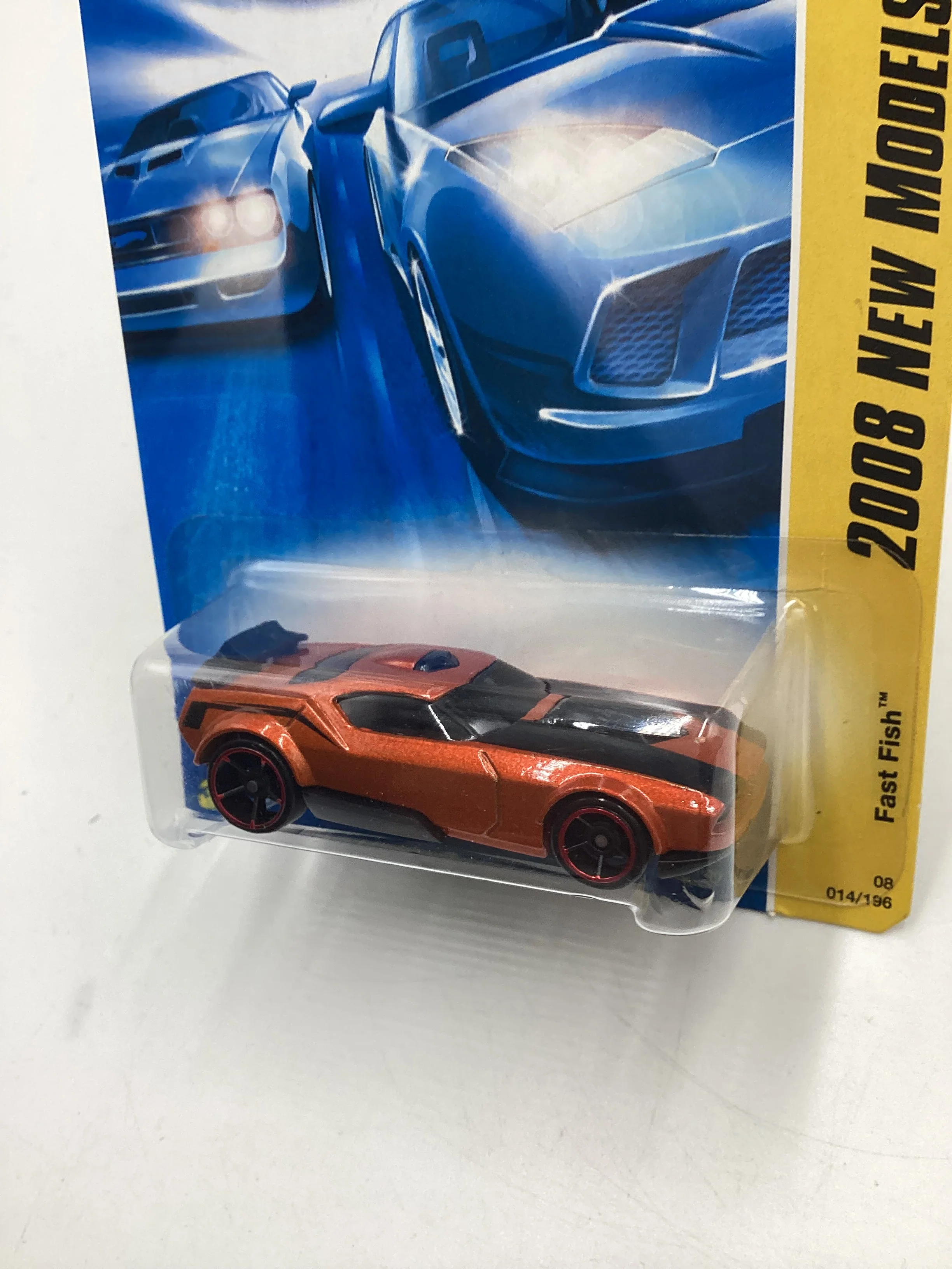 2008 Hot Wheels New Models #14 Fast Fish Orange BB6 - Image 4