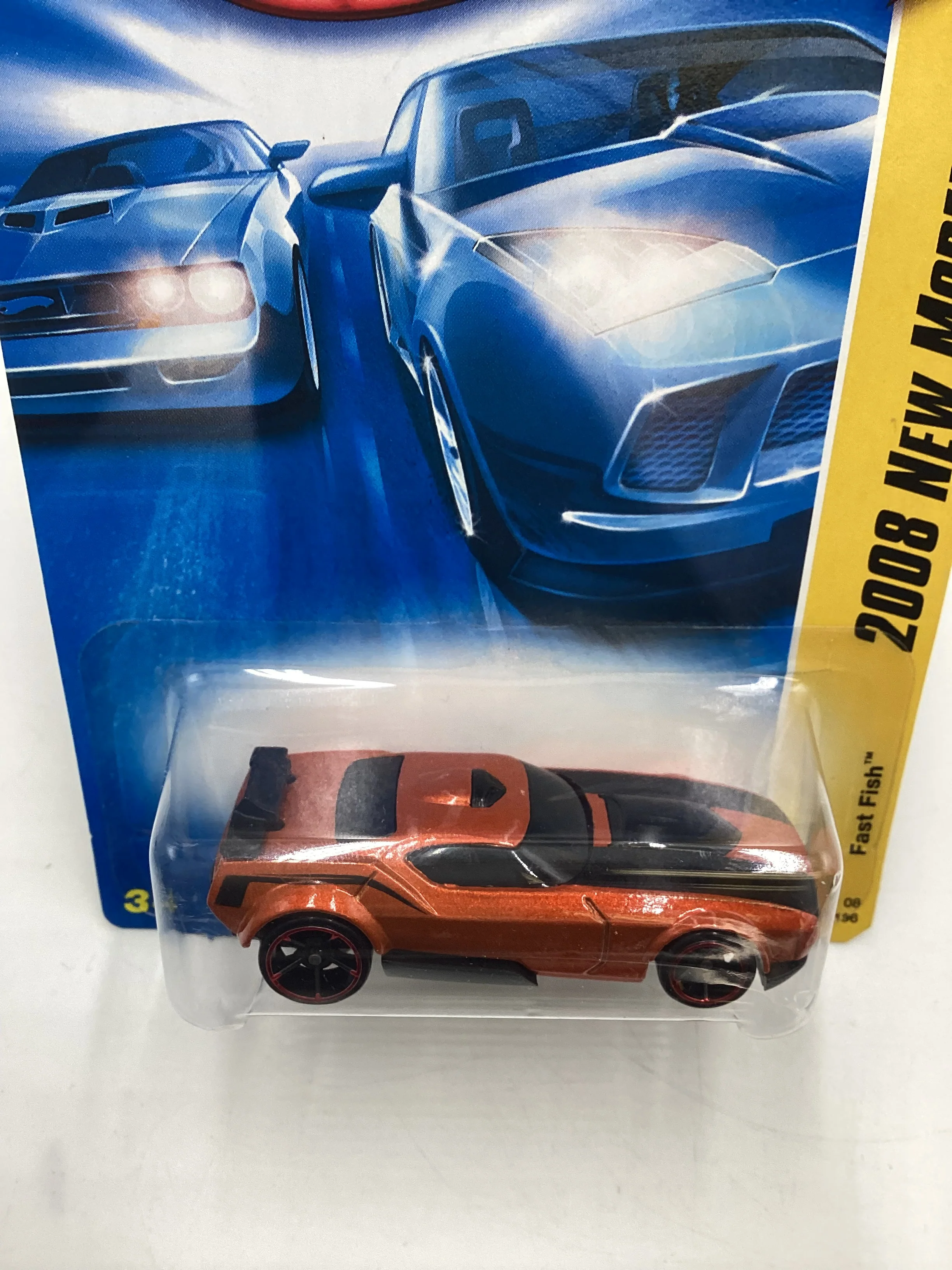 2008 Hot Wheels New Models #14 Fast Fish Orange BB6 - Image 6