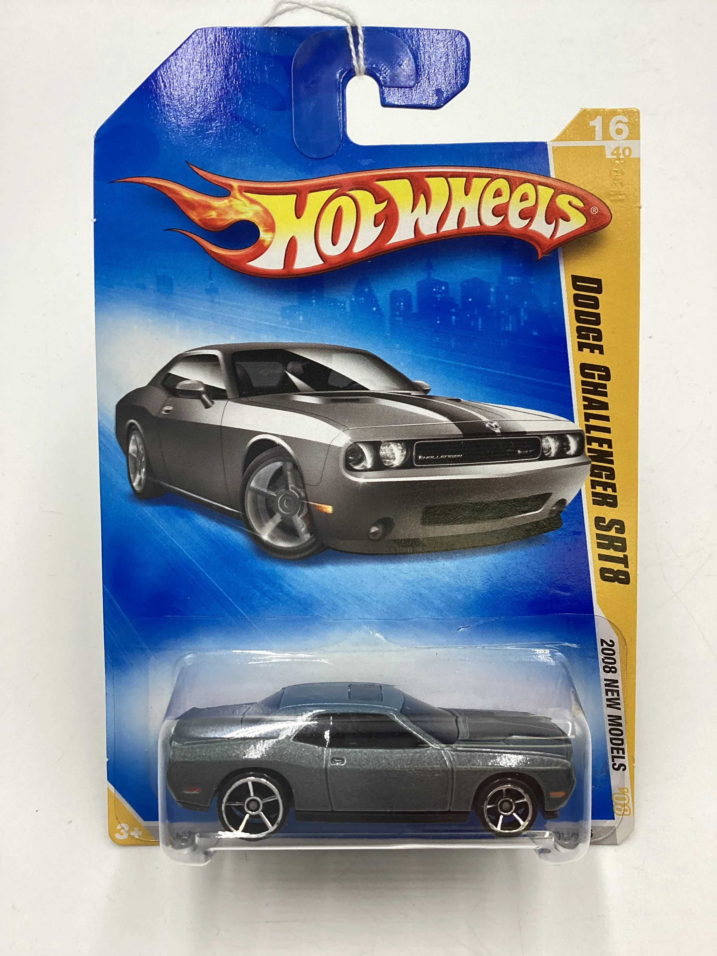 2008 Hot Wheels New Models #16 Dodge Challenger SRT8 Gray Kmart Exclusive 239C - Image 2