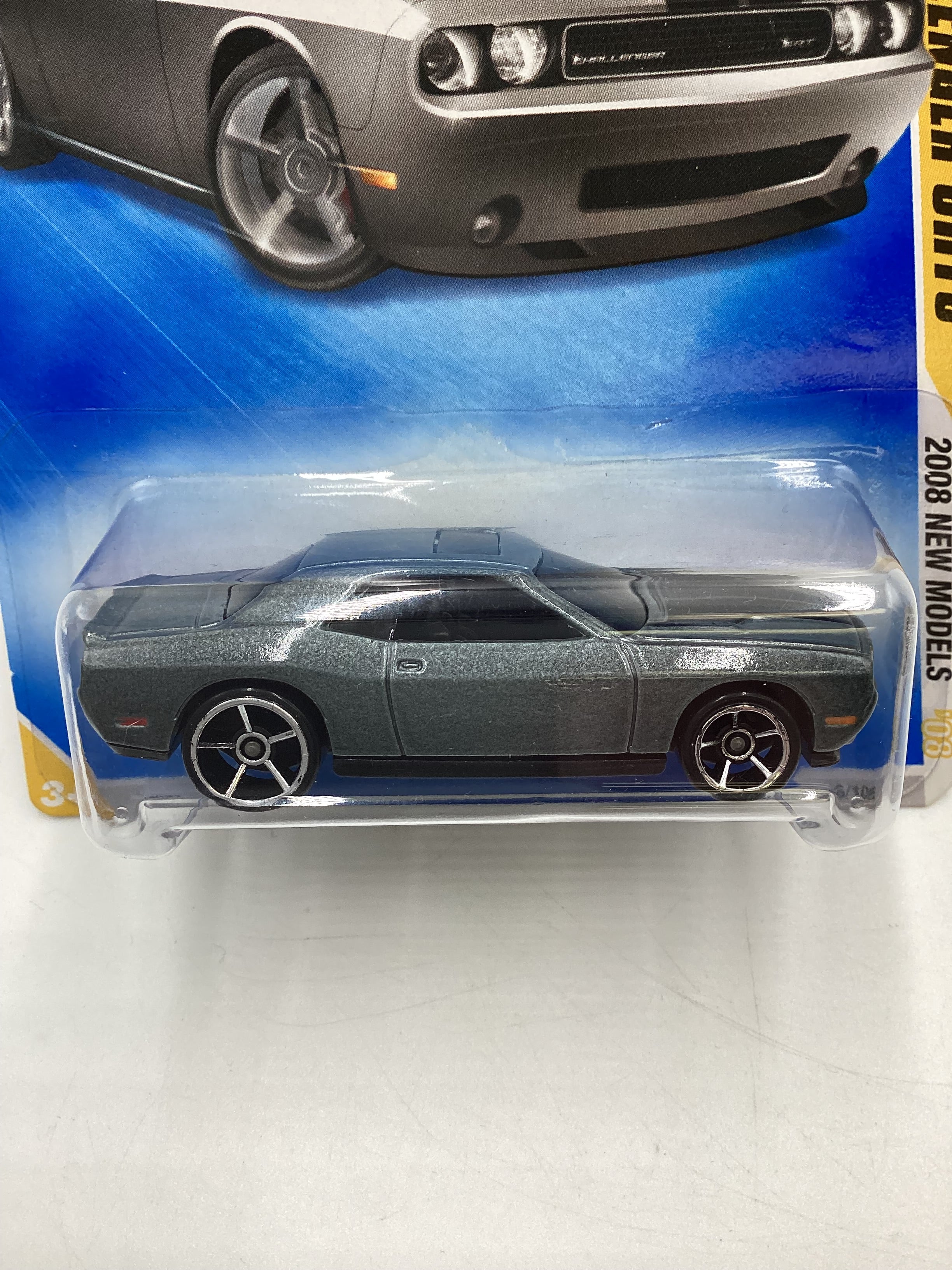 2008 Hot Wheels New Models #16 Dodge Challenger SRT8 Gray Kmart Exclusive 239C - Image 3