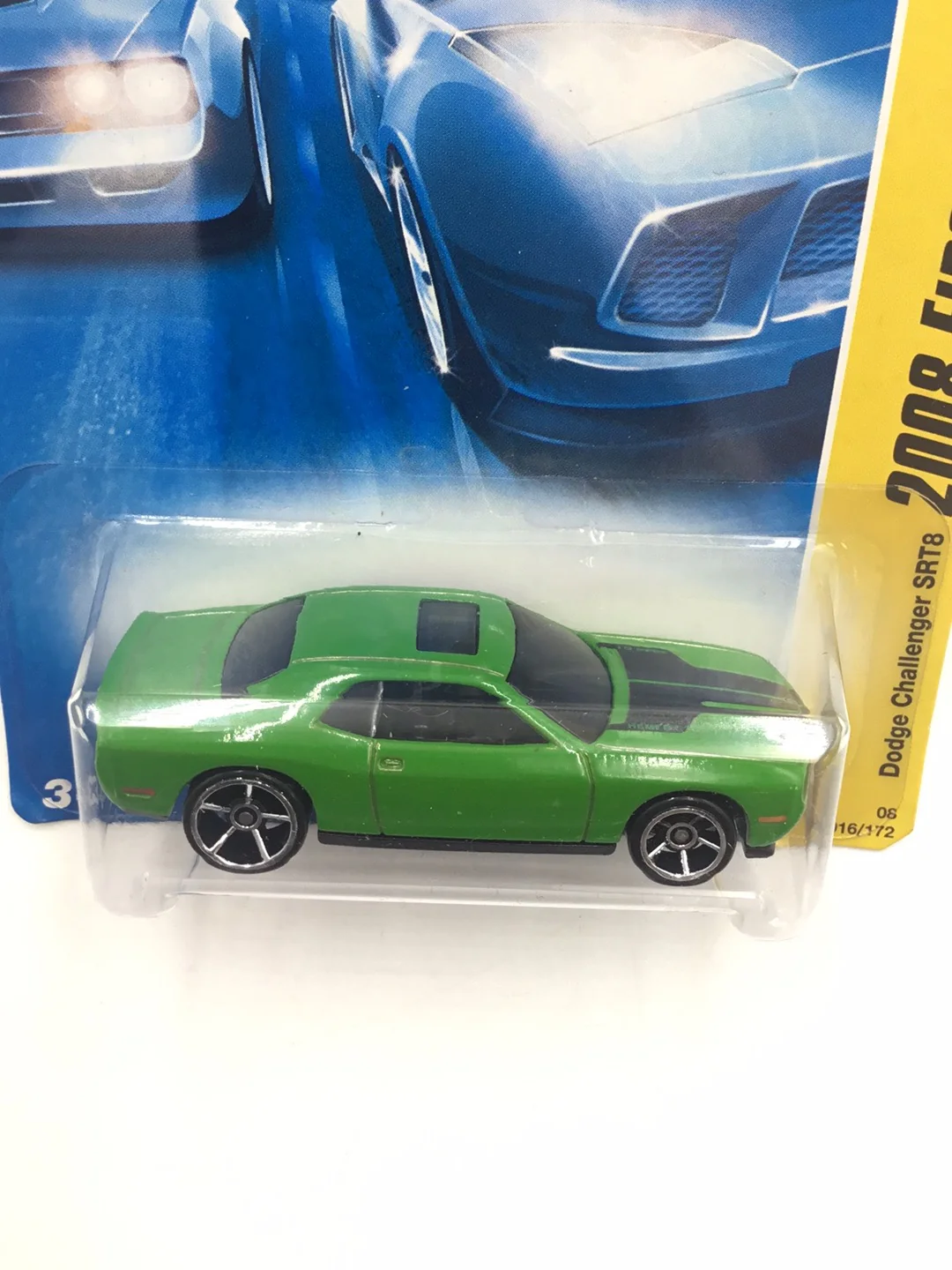 2008 Hot Wheels new models #16 Dodge Challenger srt8 Green R4 - Image 5