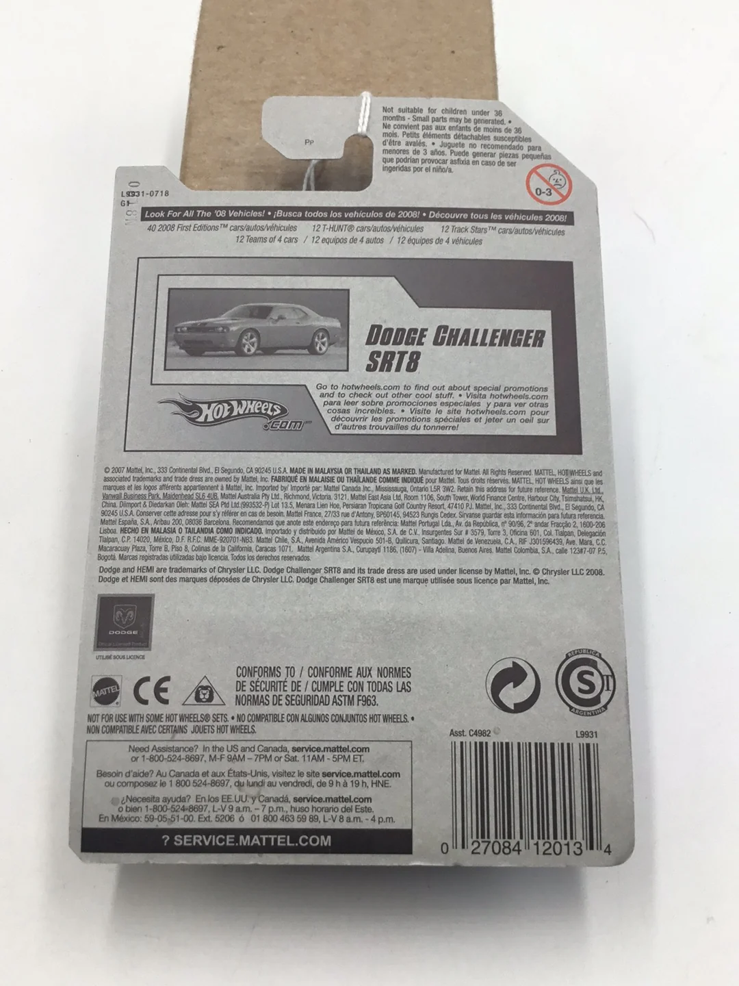 2008 Hot Wheels new models #16 Dodge Challenger srt8 Green R4 - Image 6