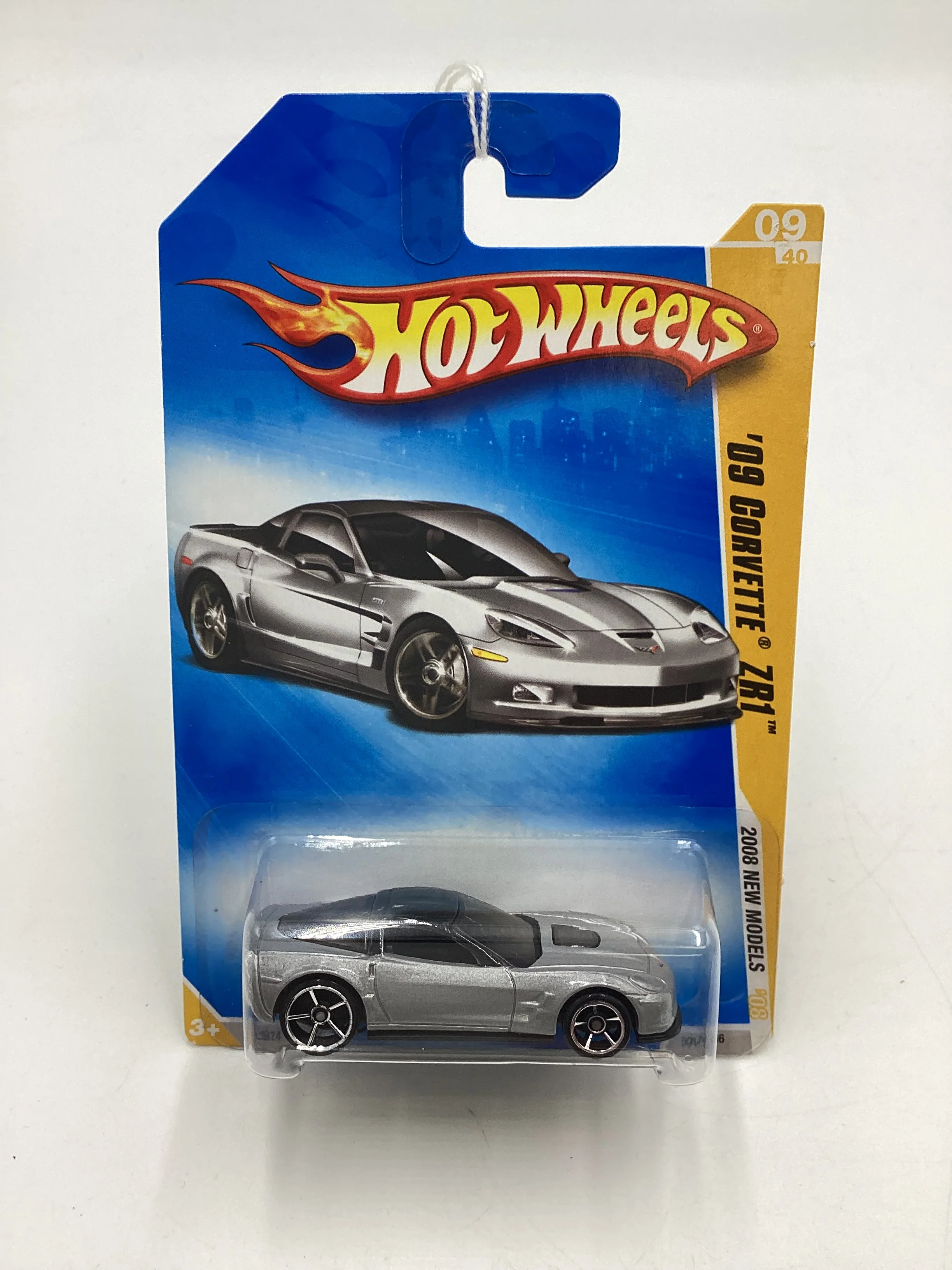 2008 Hot Wheels New Models #9 09 Corvette ZR1 Silver SR - Image 2