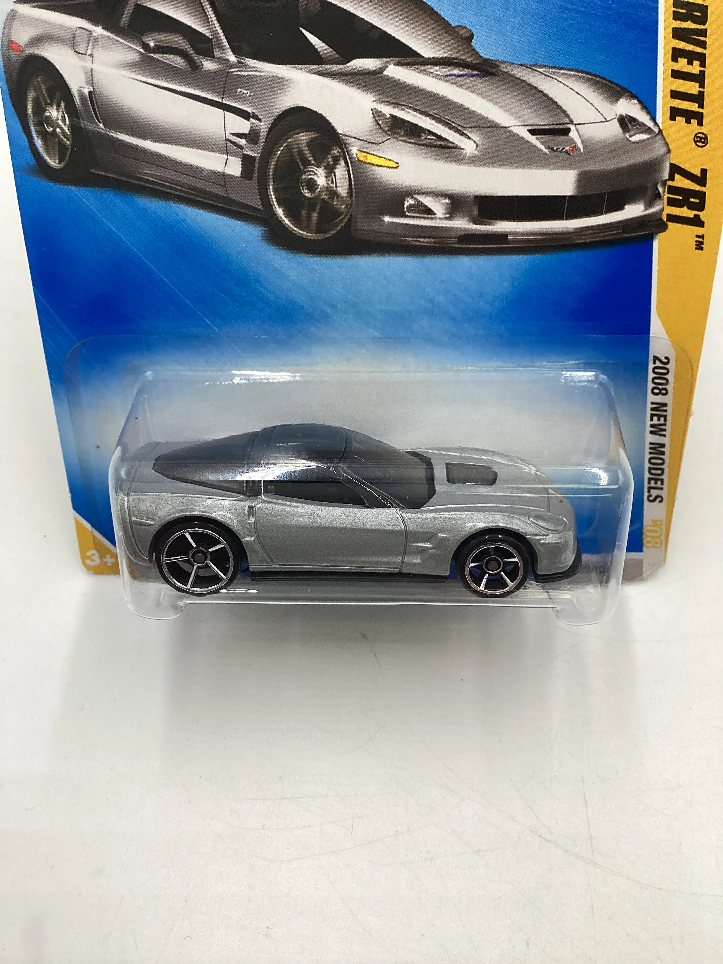 2008 Hot Wheels New Models #9 09 Corvette ZR1 Silver SR - Image 4