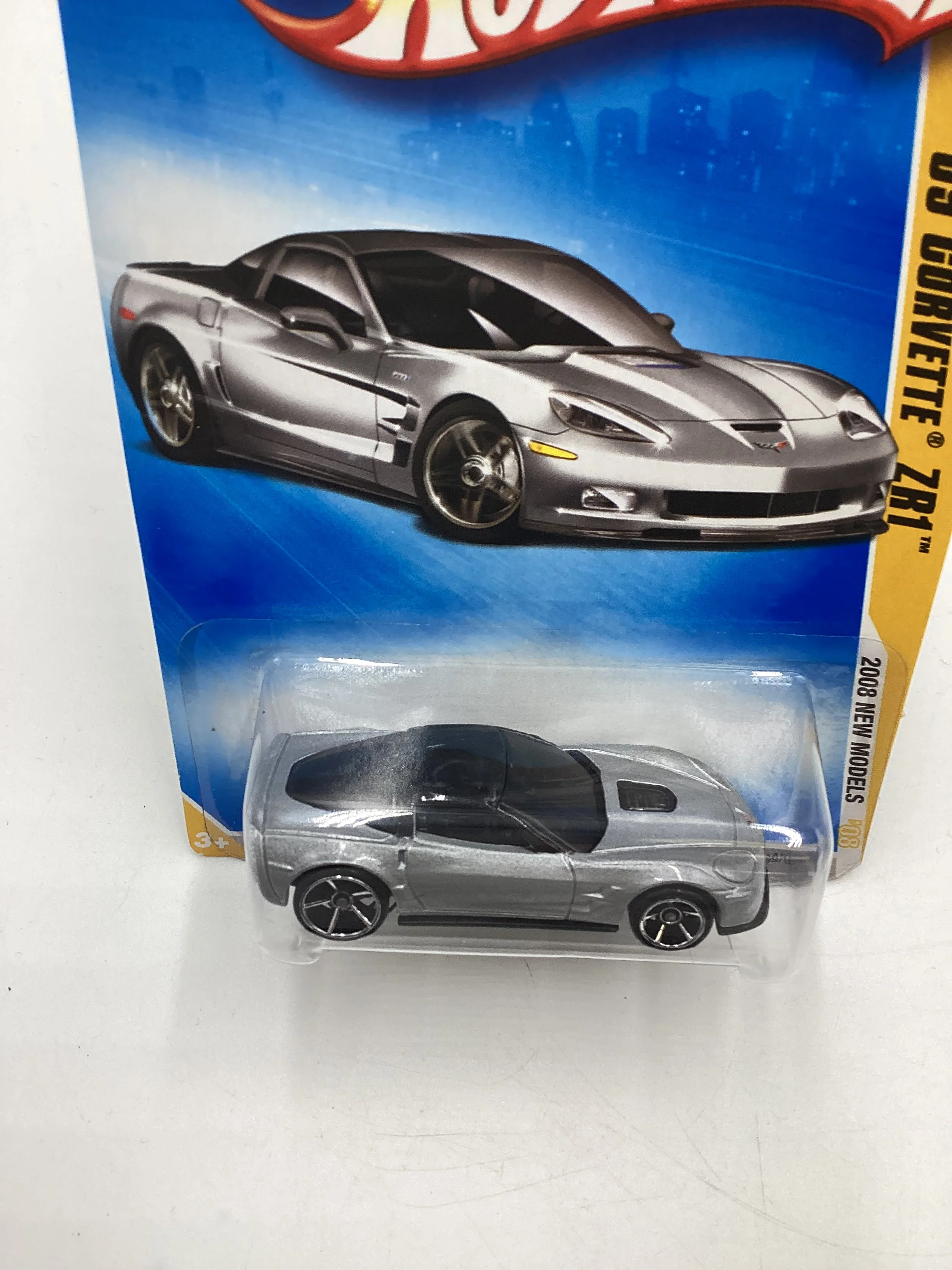 2008 Hot Wheels New Models #9 09 Corvette ZR1 Silver SR - Image 7
