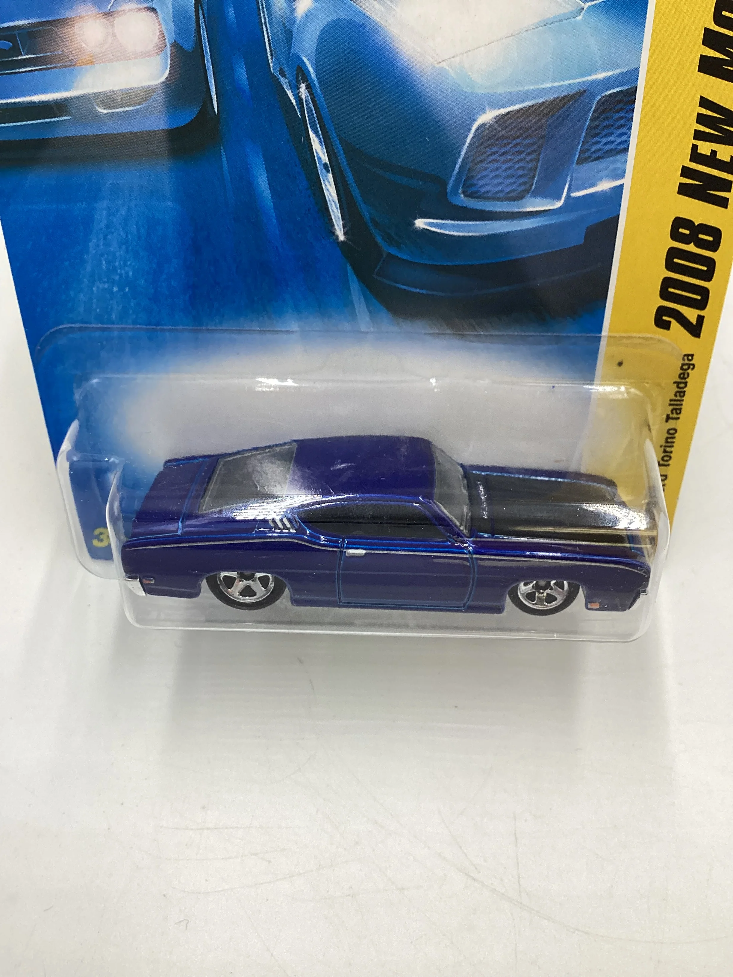 2008 Hot Wheels New Models #19 69 Ford Torino Talledega Blue 27C - Image 3