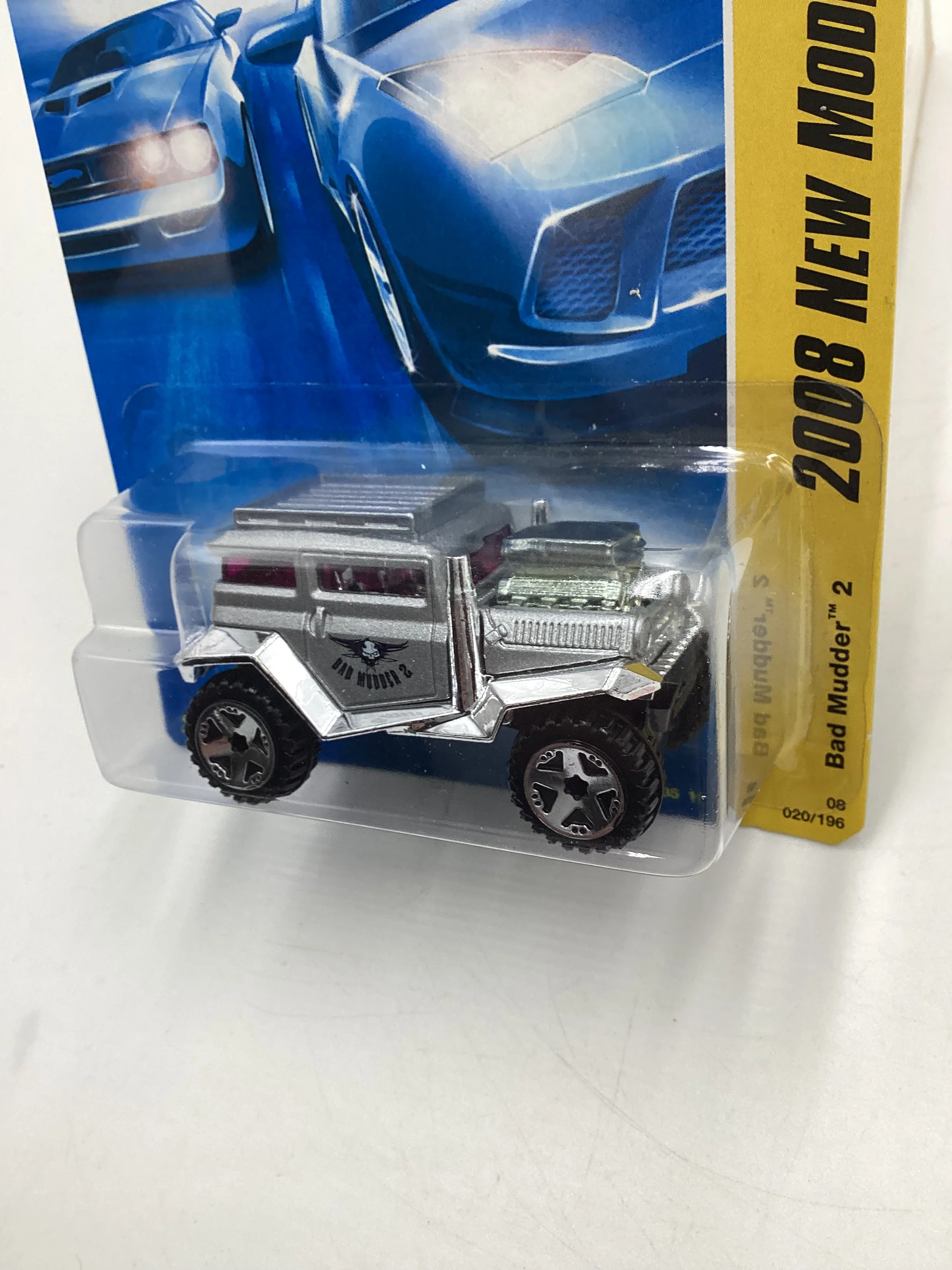 2008 Hot Wheels New Models #20 Bad Mudder 2 Silver 110i - Image 4