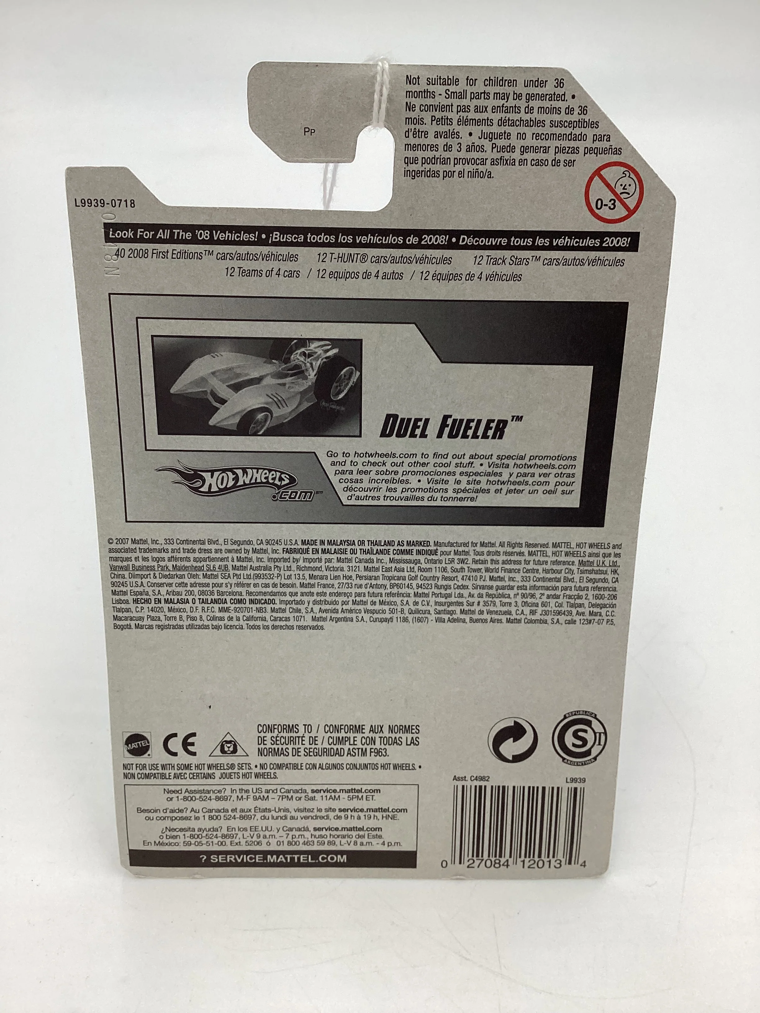 2008 Hot Wheels New Models #24 Duel Fueler Blue BB6 - Image 7