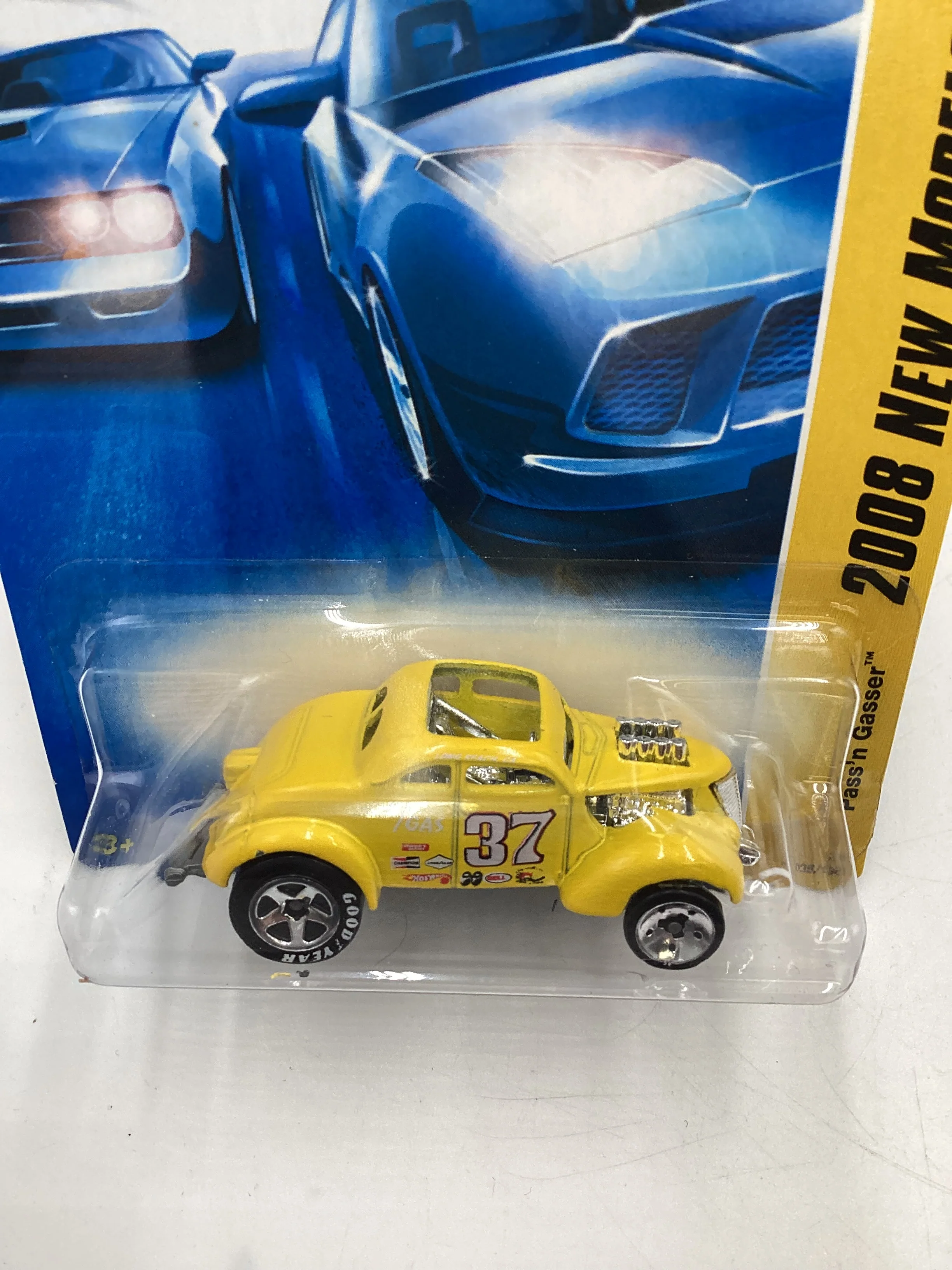 2008 Hot Wheels New Models #25 Pass N Gasser Yellow 56E - Image 6