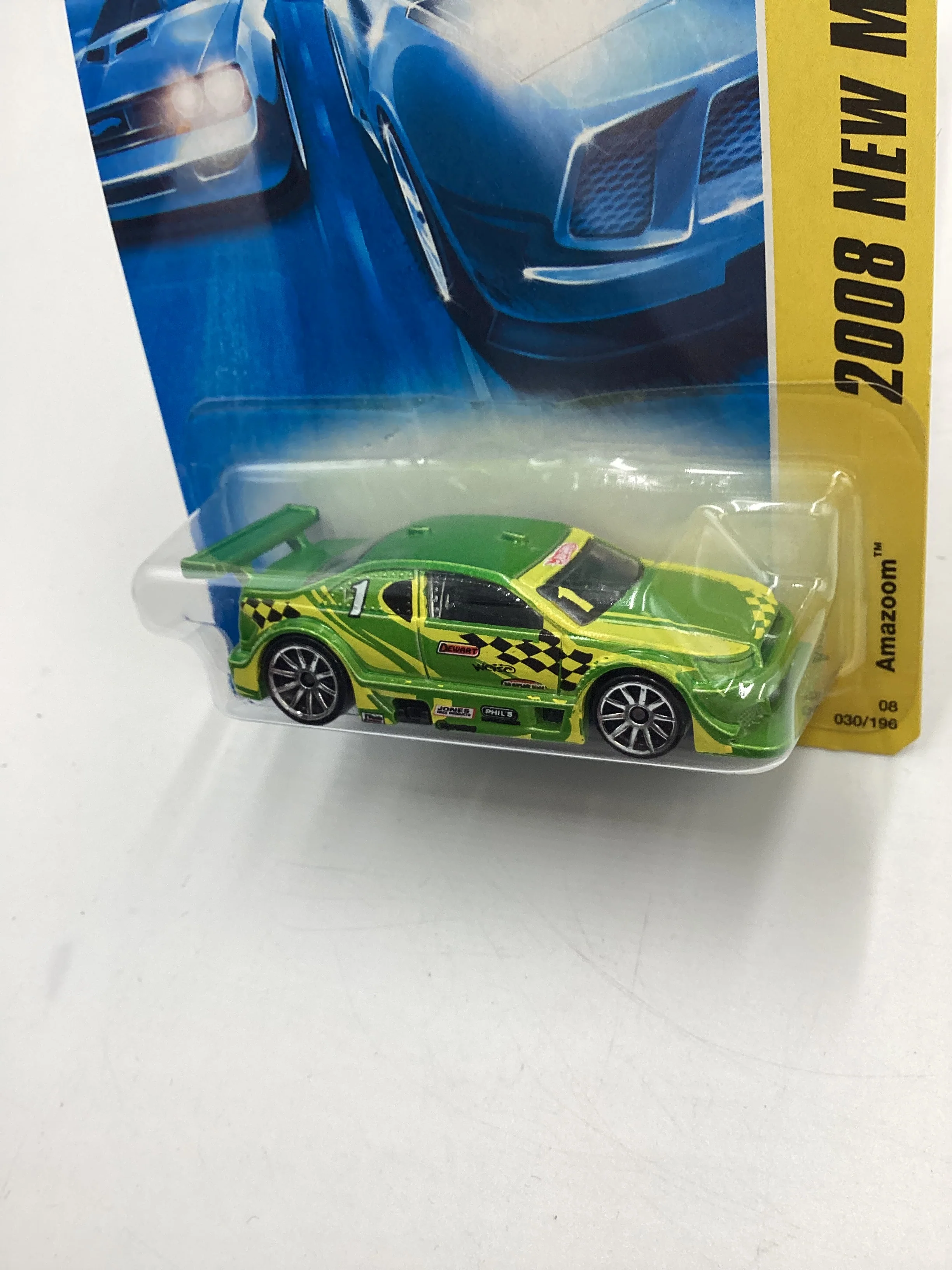 2008 Hot Wheels New Models #30 Amazoom Green 116B - Image 4