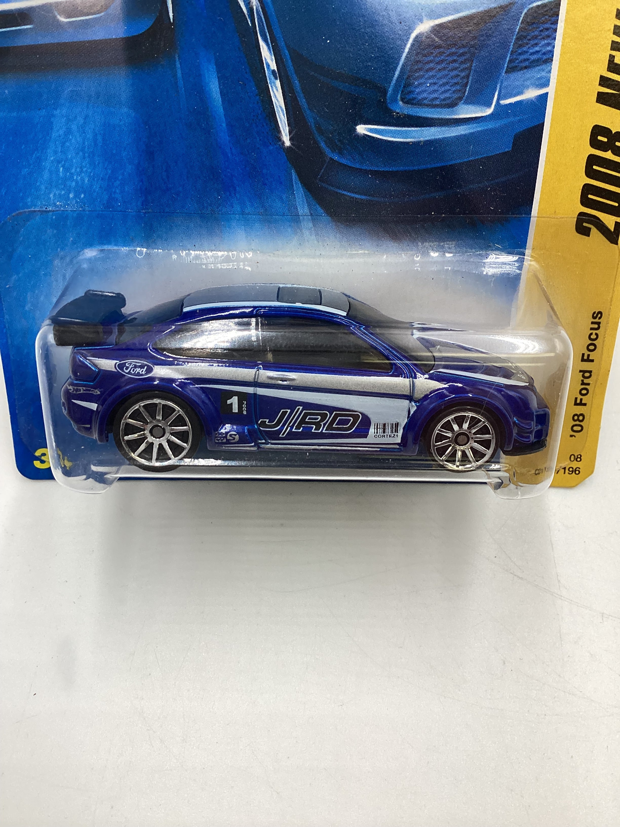 2008 Hot Wheels New Models #31 08 Ford Focus Blue 20H - Image 3