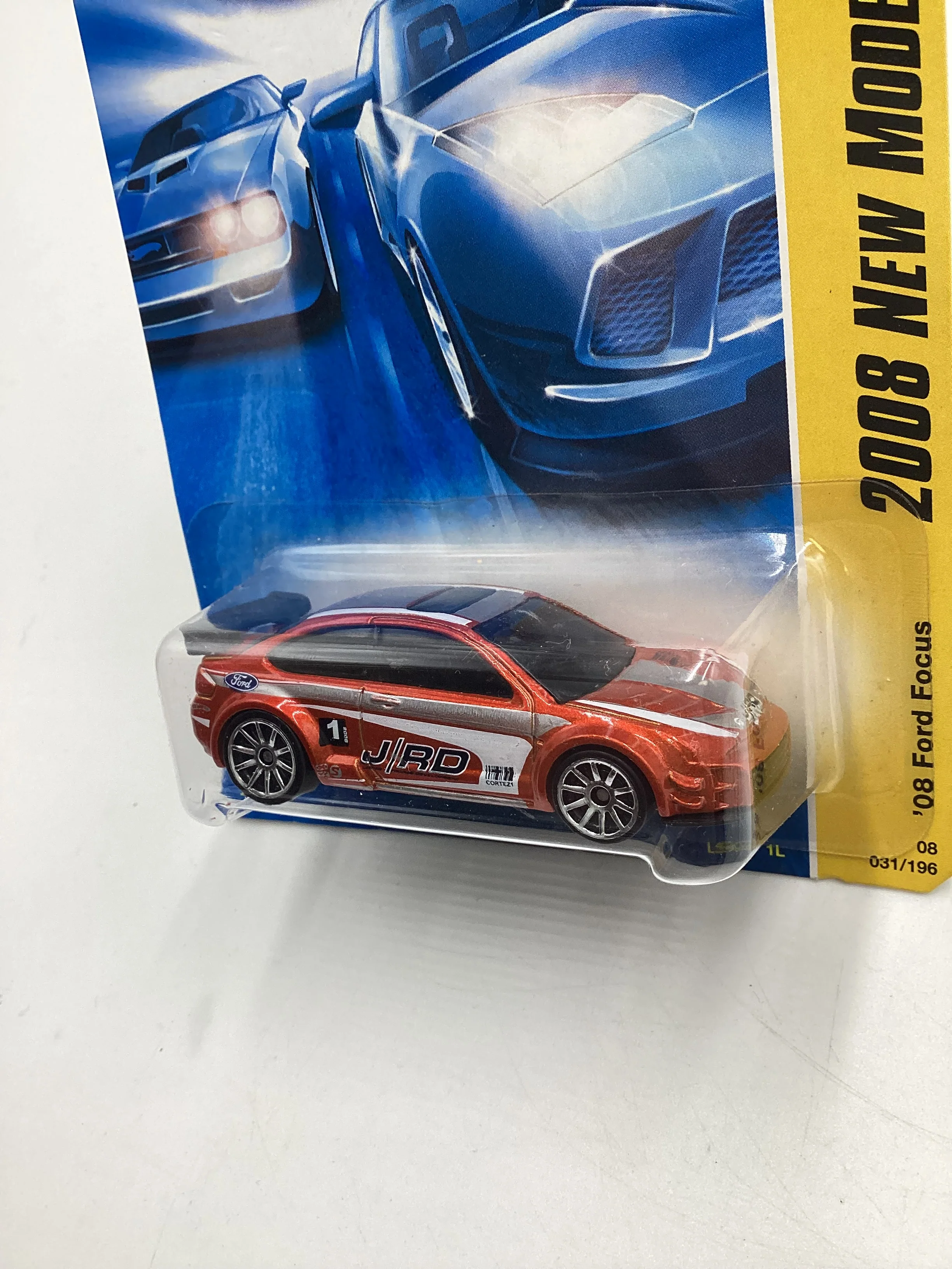 2008 Hot Wheels New Models #31 08 Ford Focus Orange 20i - Image 4