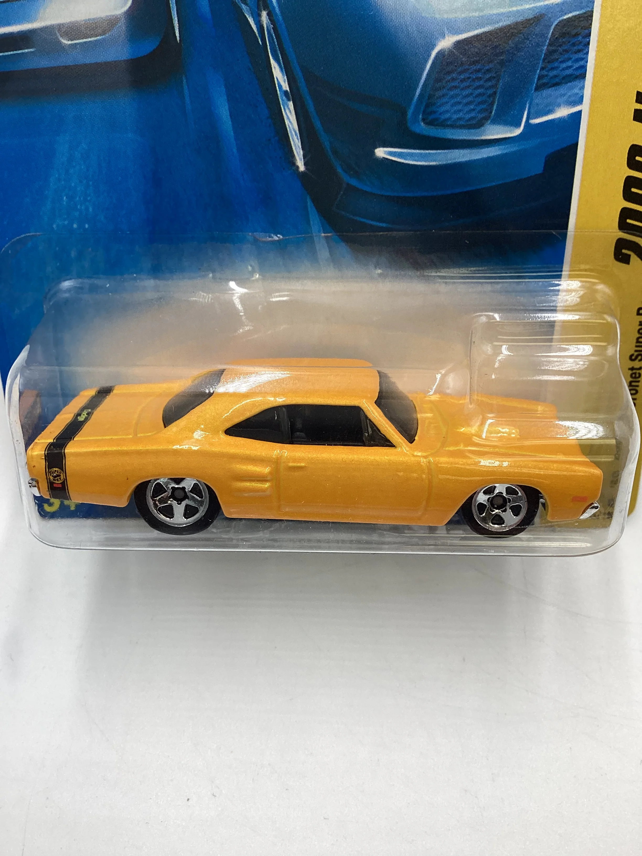 2008 Hot Wheels New Models #5 69 Dodge Coronet Super Bee Mustard Yellow Variation - Image 3