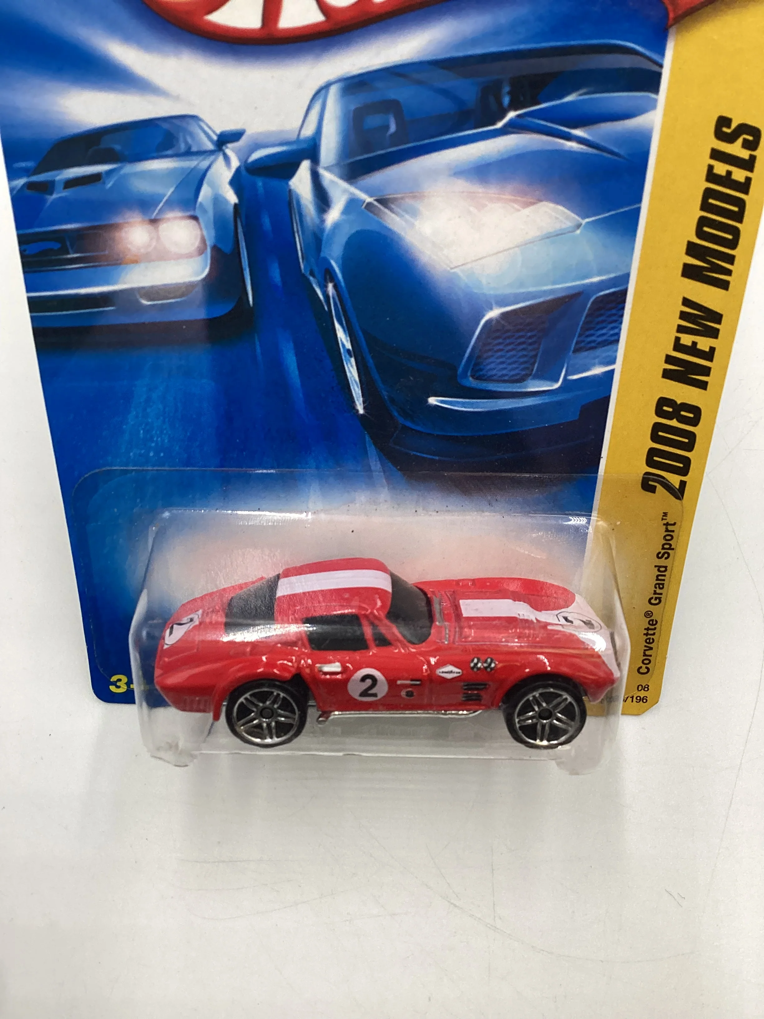 2008 Hot Wheels New Models #8 Corvette Grand Sport Red 1B - Image 6