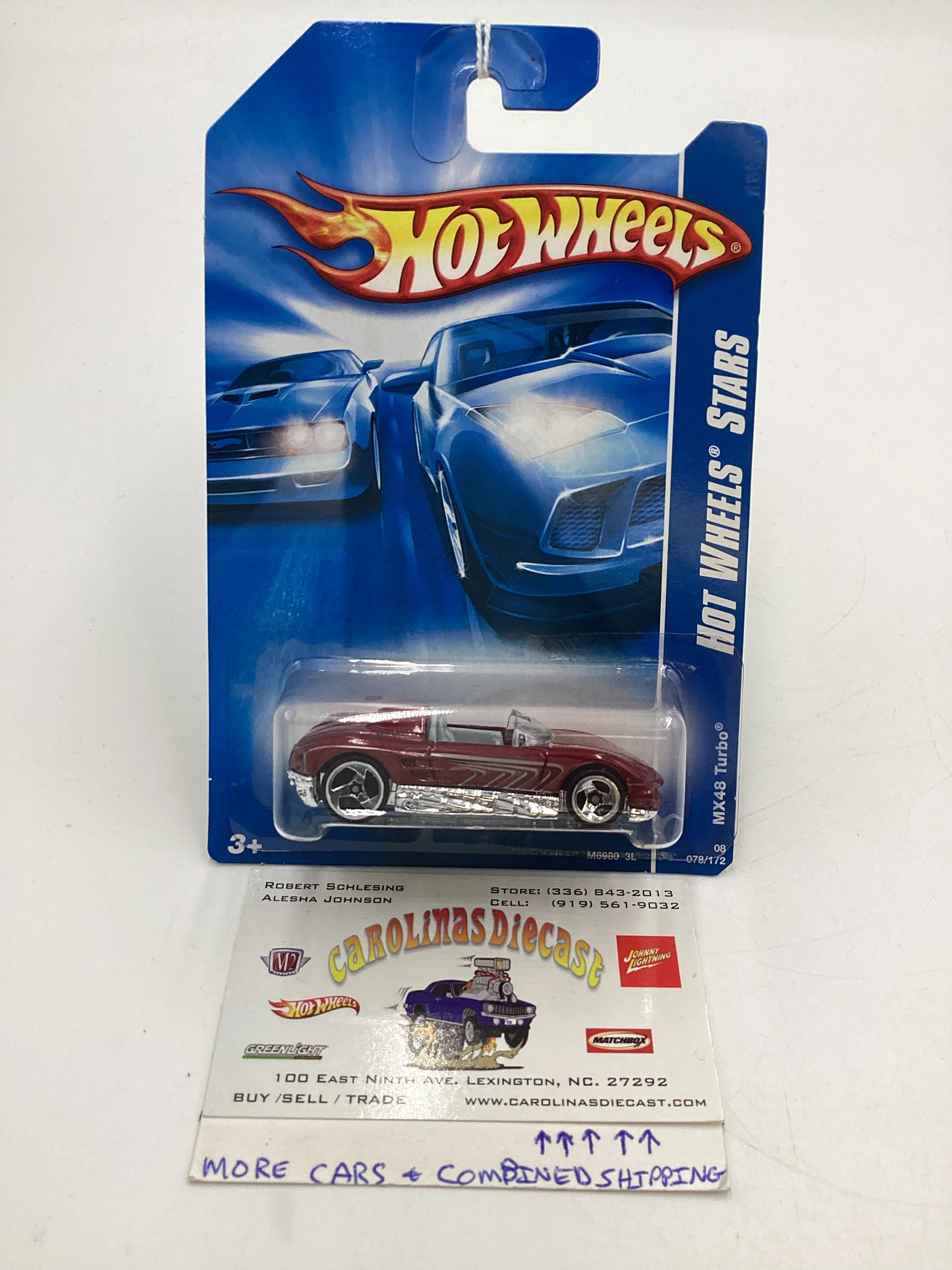 2008 Hot Wheels Stars #78 MX48 International Card Turbo Red EE5