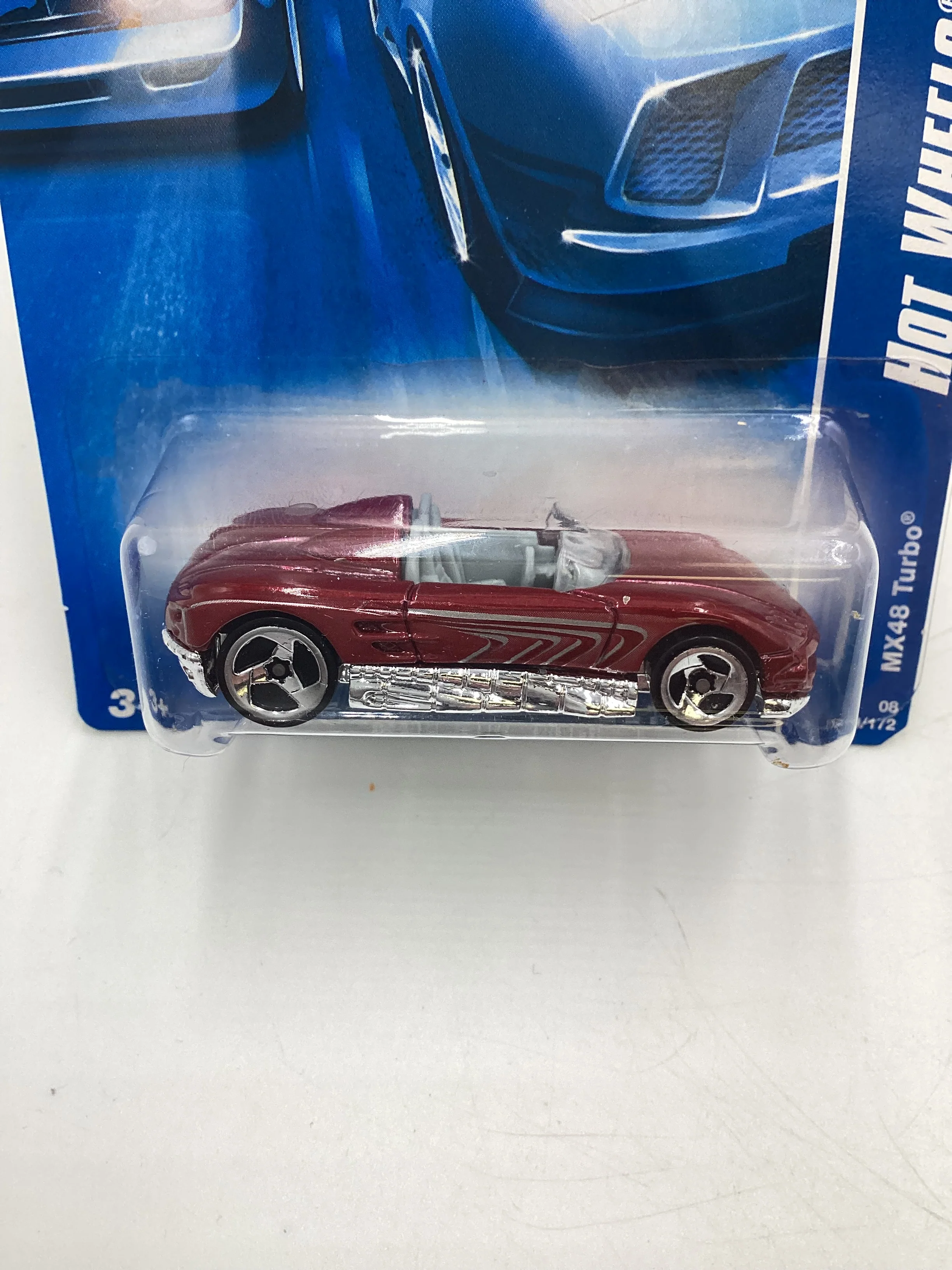 2008 Hot Wheels Stars #78 MX48 International Card Turbo Red EE5 - Image 3