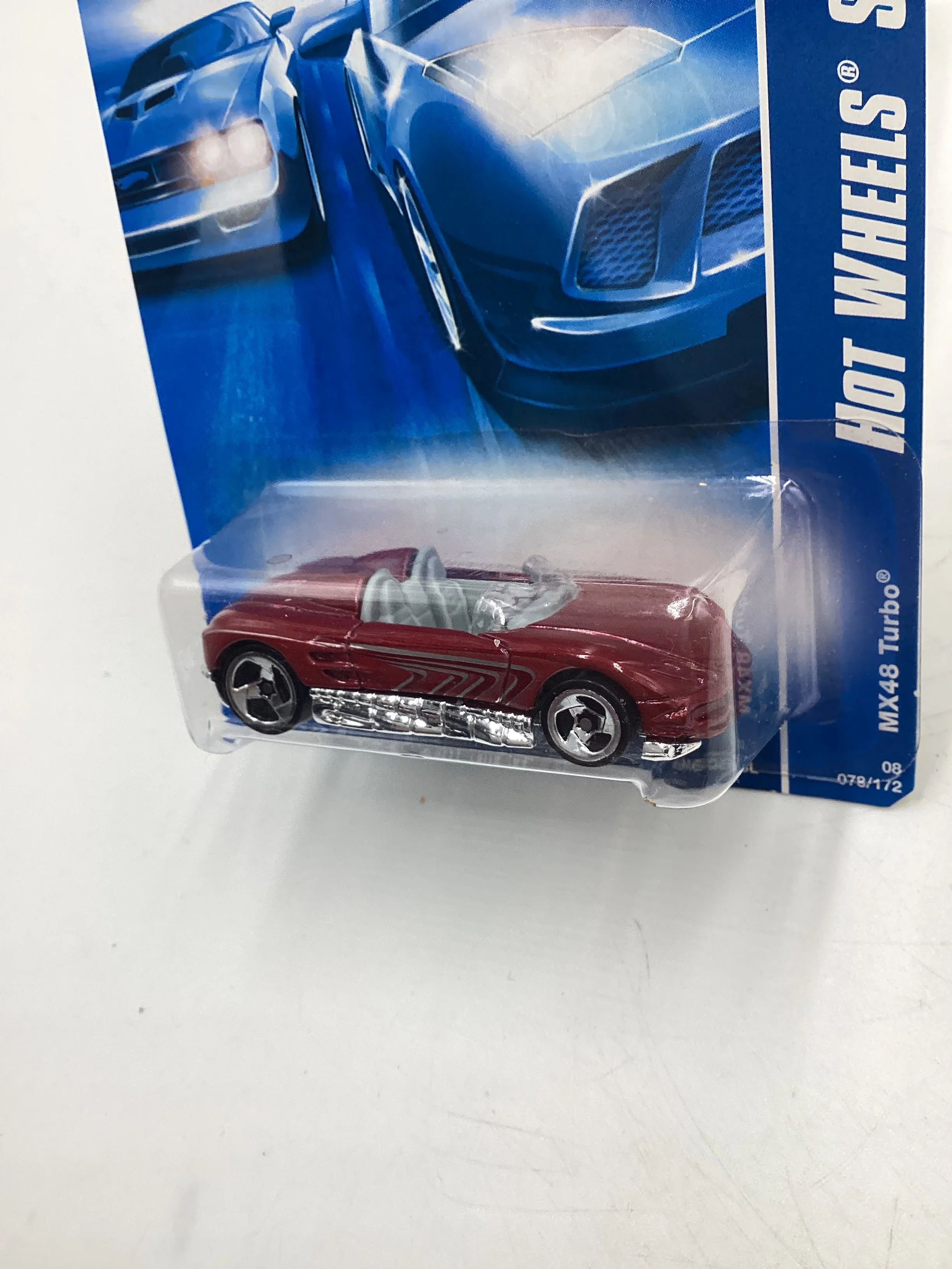2008 Hot Wheels Stars #78 MX48 International Card Turbo Red EE5 - Image 4
