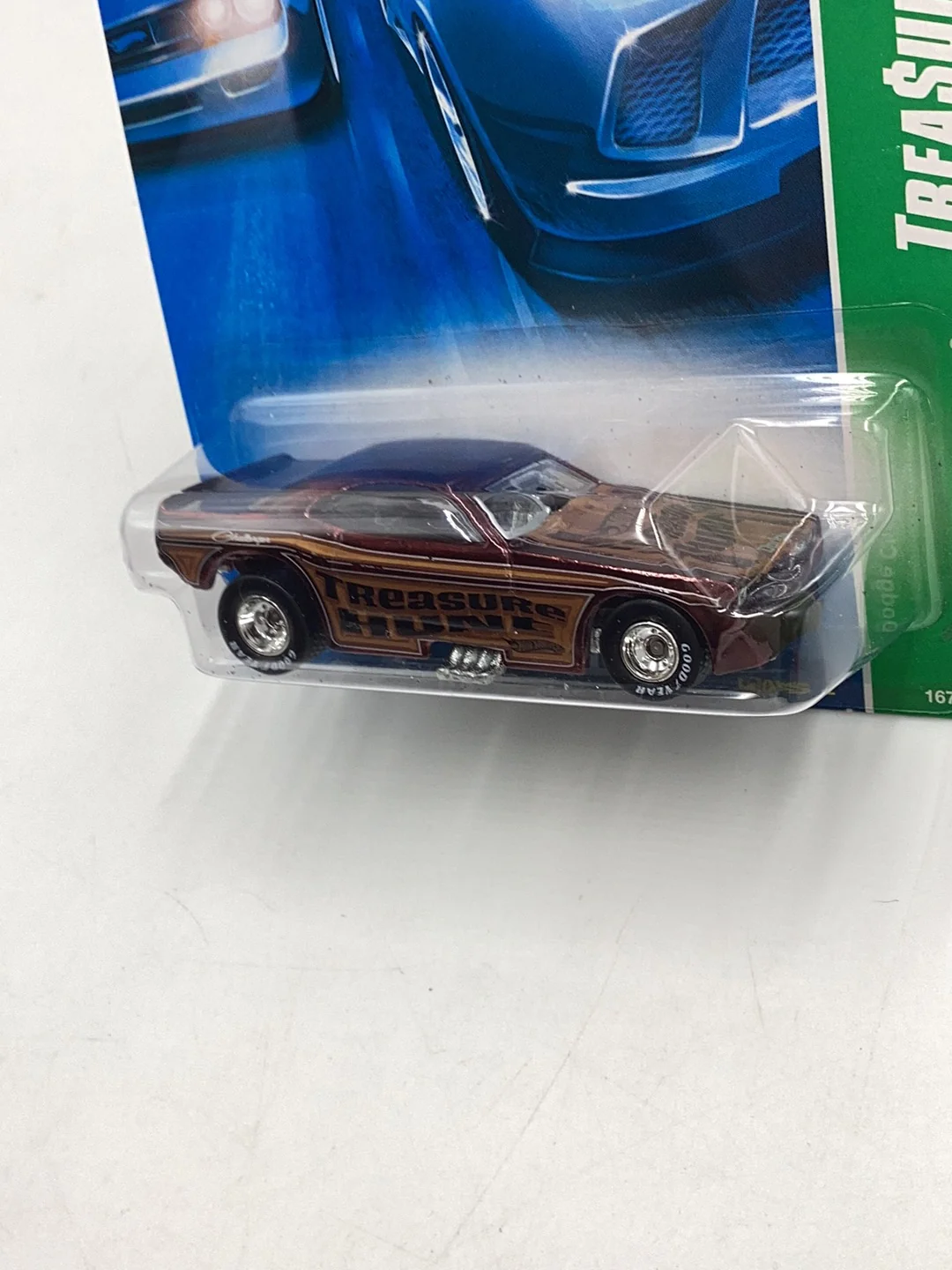 2008 Hot Wheels Super Treasure Hunt #167 Dodge Challenger Funny Car W/Protector - Image 4