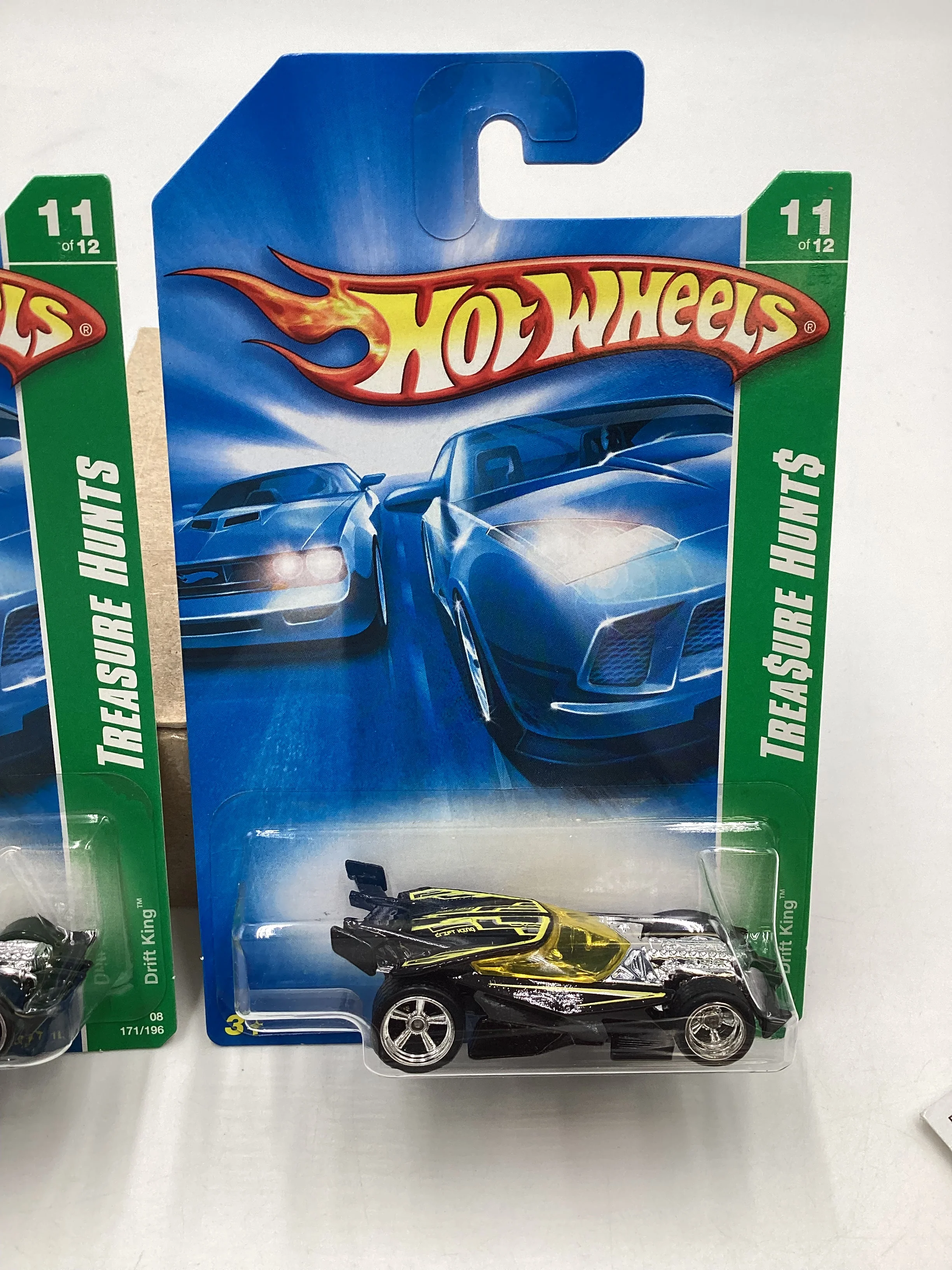 2008 Hot Wheels Super Treasure Hunt + Treasure Hunt Drift King Black #171 with protector - Image 8