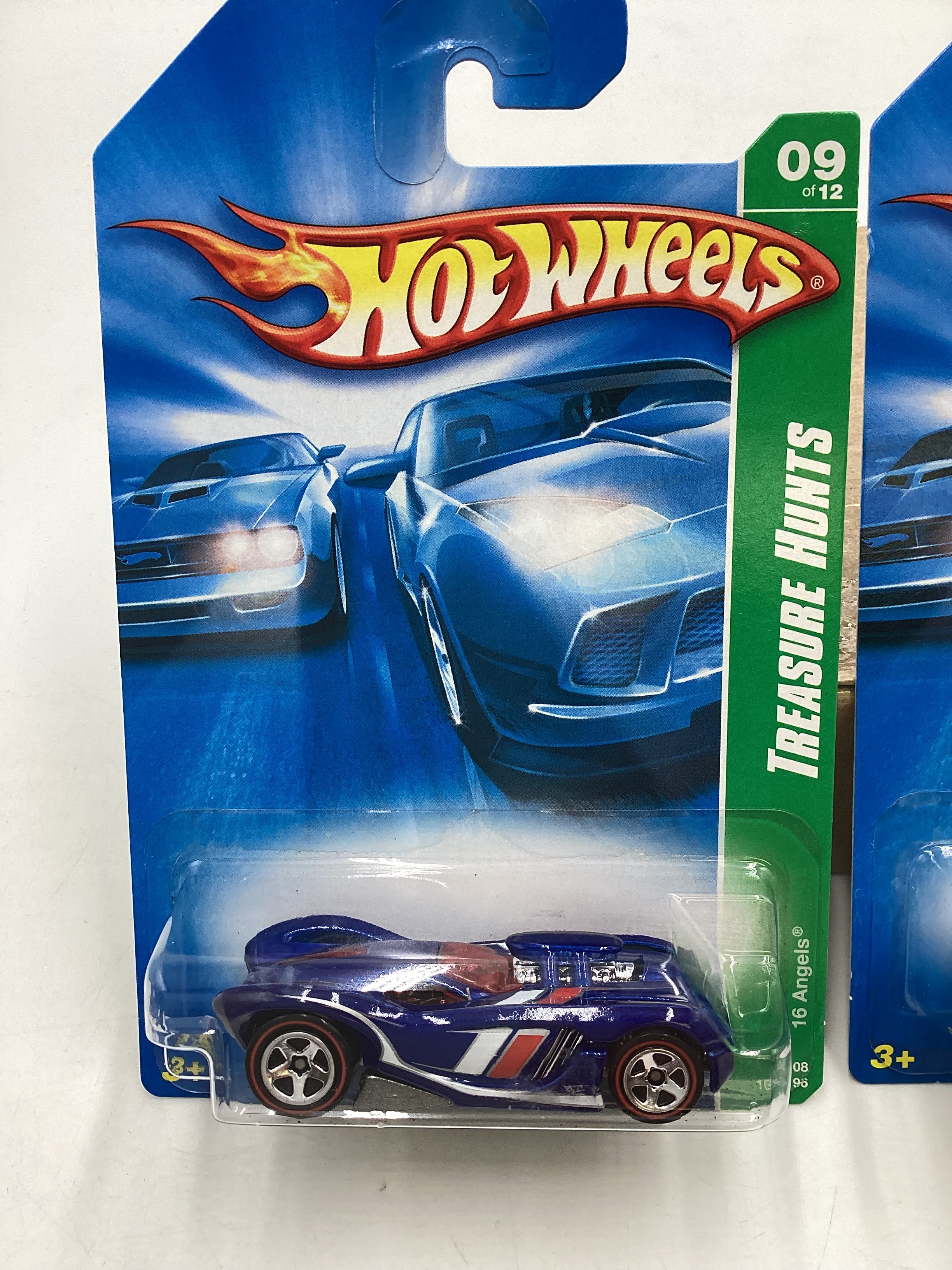 2008 Hot Wheels Super Treasure Hunt + Treasure Hunt 16 Angels Blue #169 with protector - Image 3