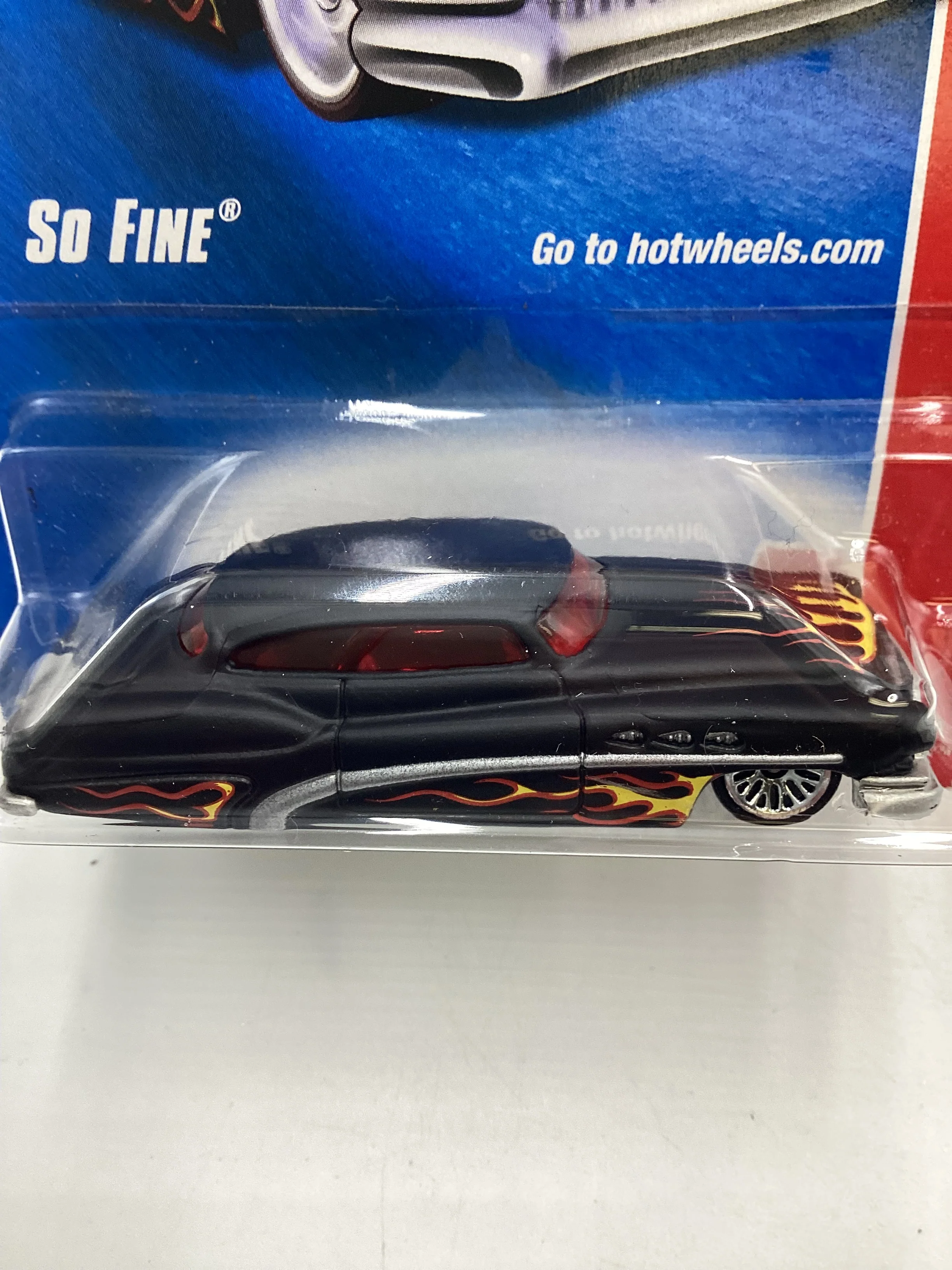 2008 Hot Wheels Web Trading Cars #79 So Fine Matte Black EE3 - Image 3