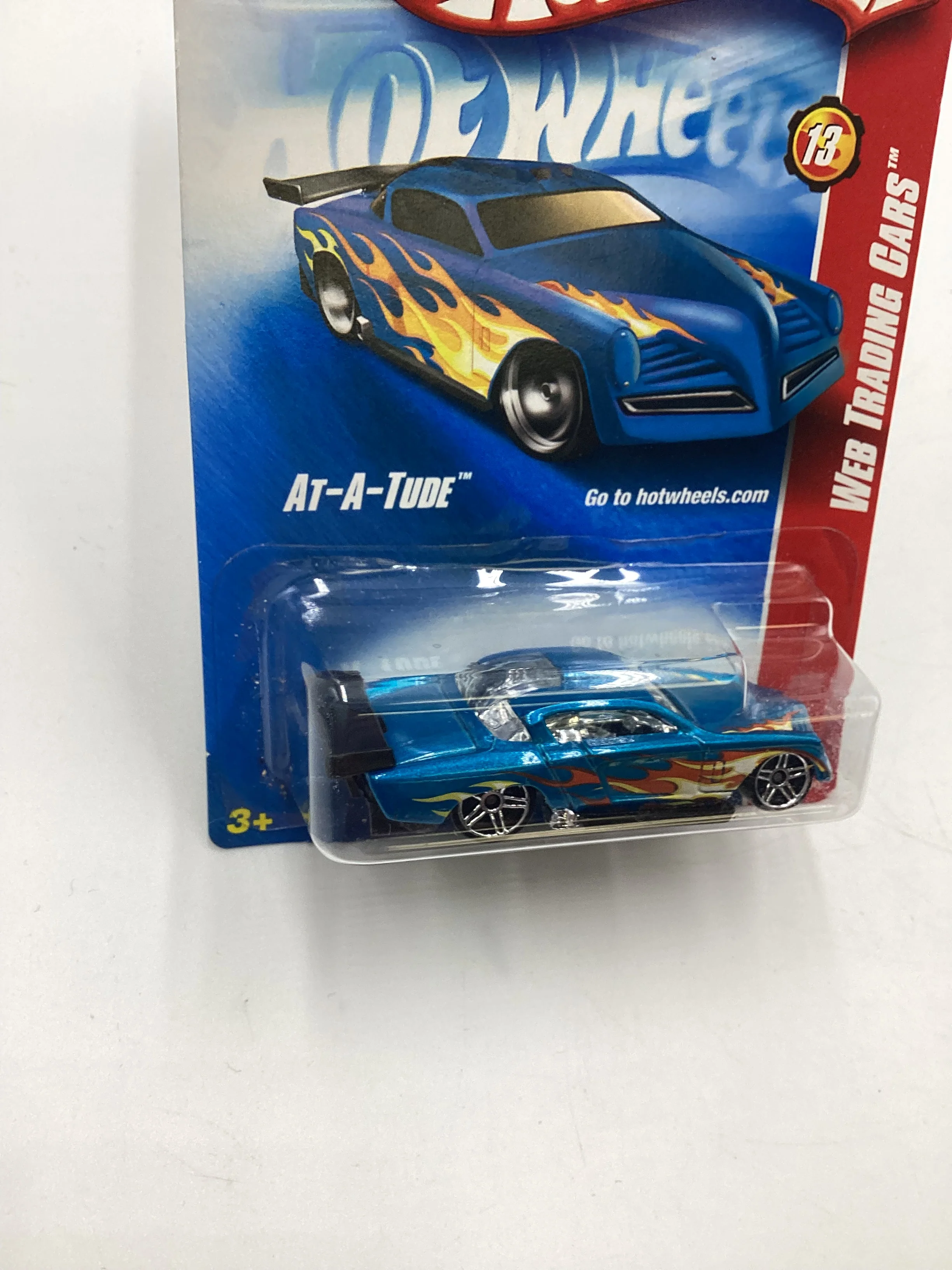 2008 Hot Wheels Web Trading Cars #89 At-A-Tude Blue EE3 - Image 5