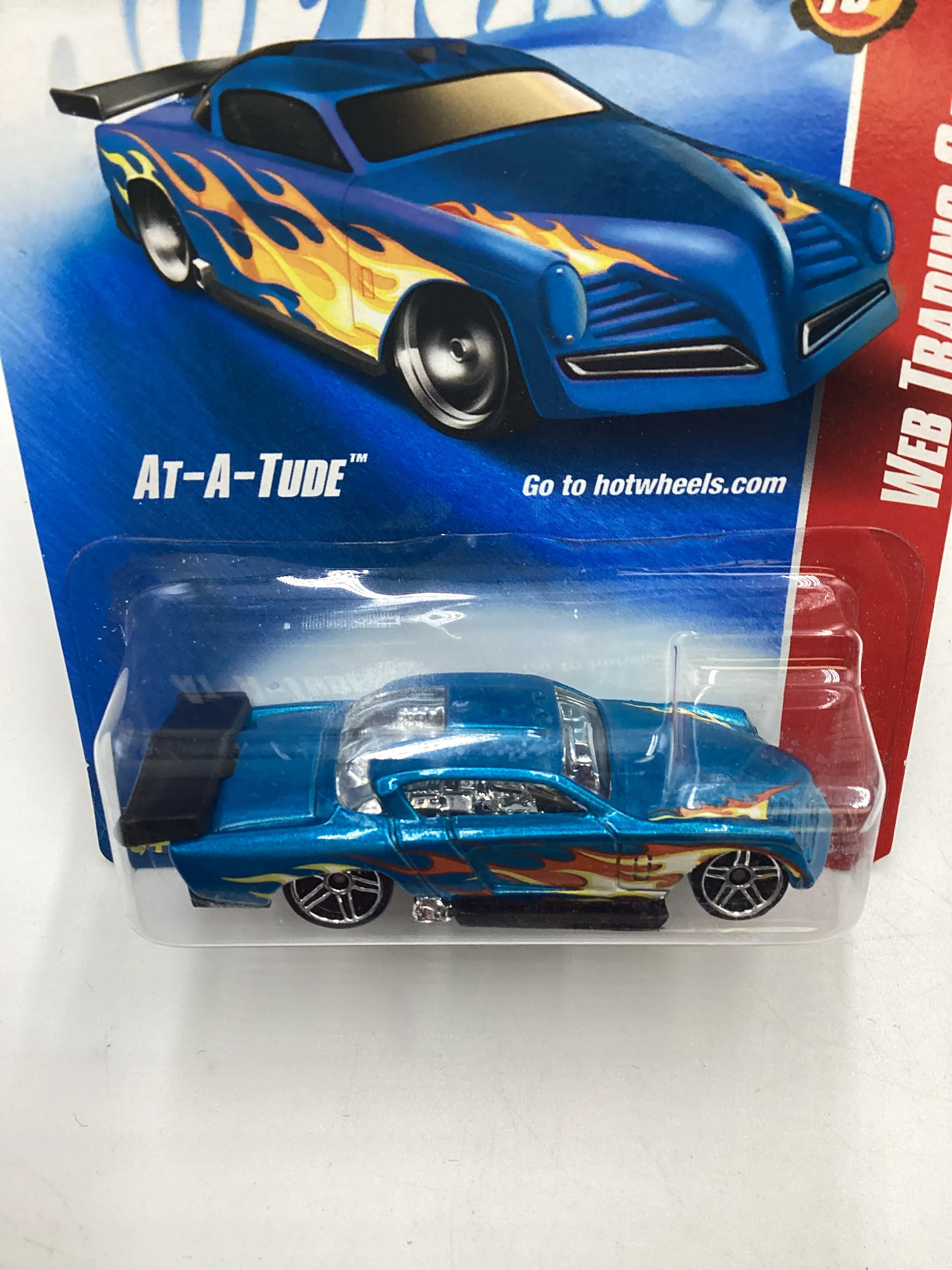 2008 Hot Wheels Web Trading Cars #89 At-A-Tude Blue EE3 - Image 6